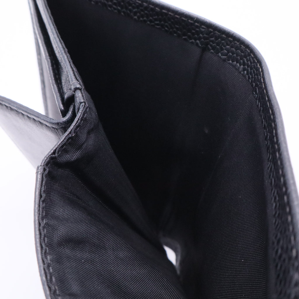 CC Timeless Trifold Caviar Leather Wallet Twins