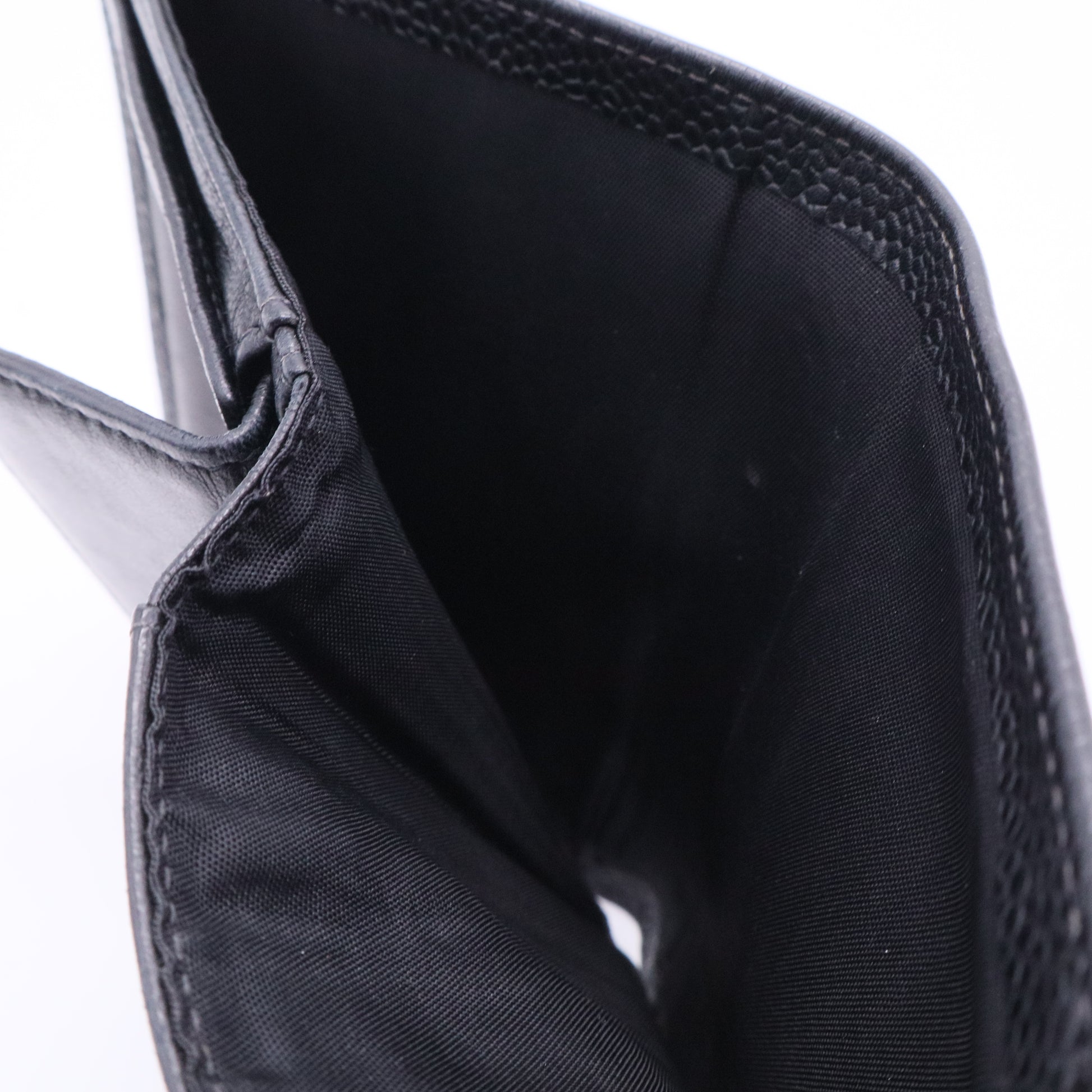 CC Timeless Trifold Caviar Leather Wallet Twins