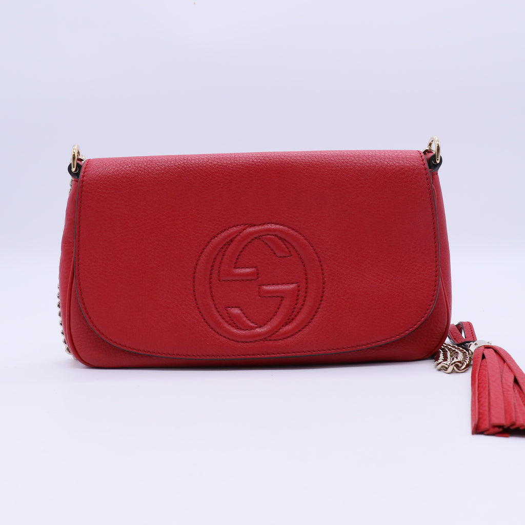 Soho Crossbody Chain Strap Medium Red B21247