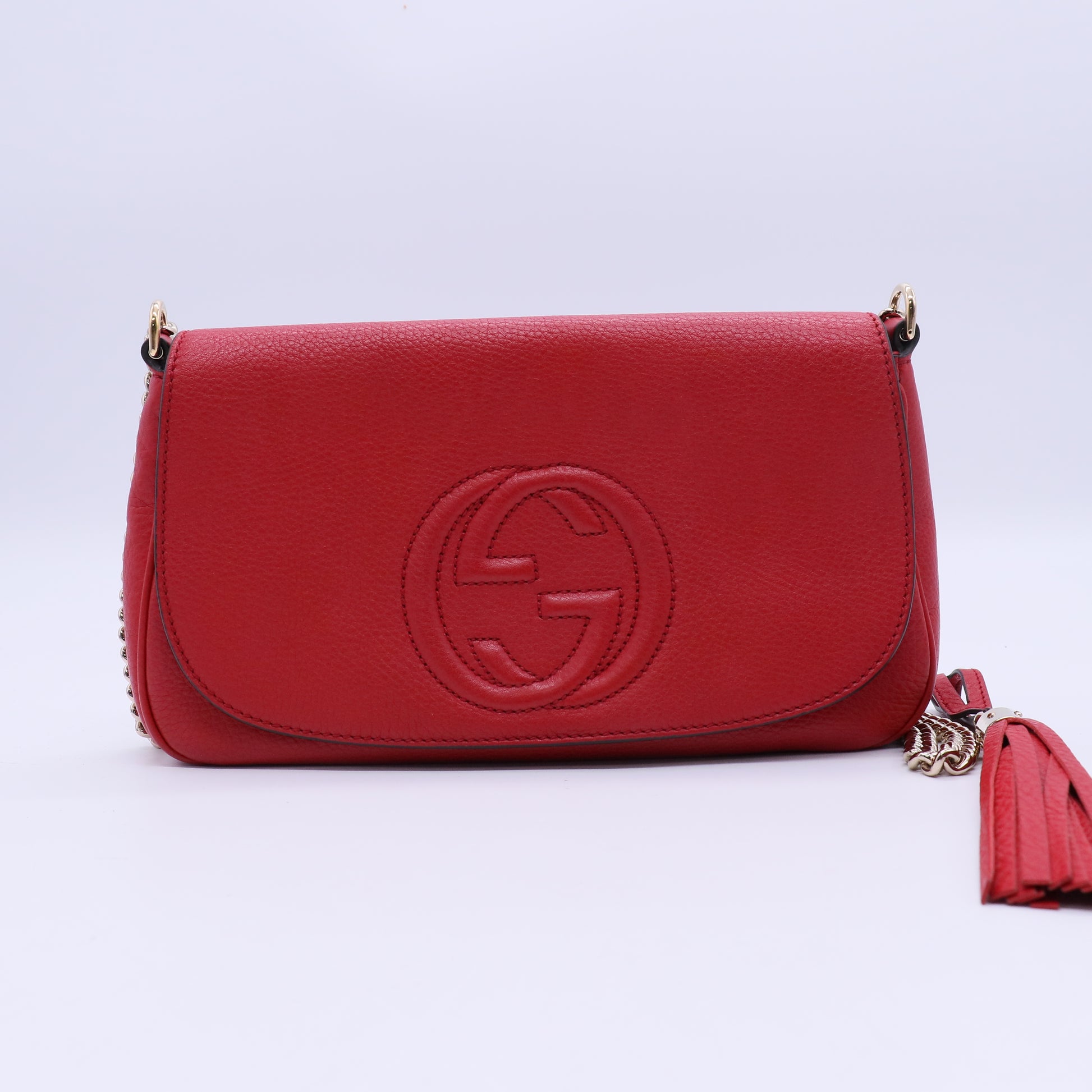 Soho Crossbody Chain Strap Medium Red B21247