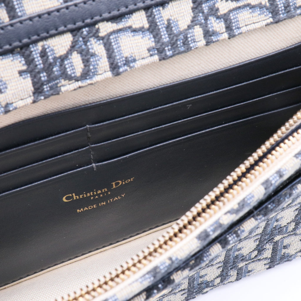 Saddle Chain Wallet Oblique Canvas Twins