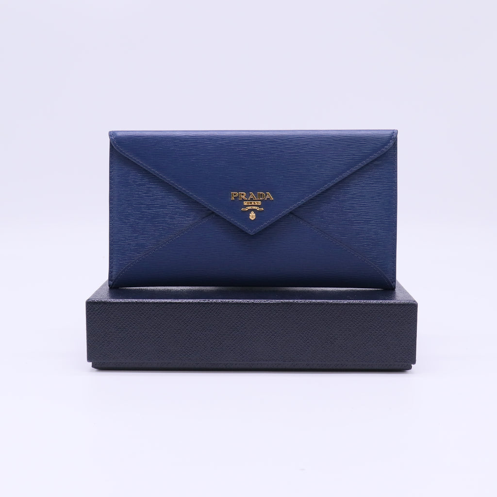 Prada Vitello Move Leather Envelope Wallet W22105