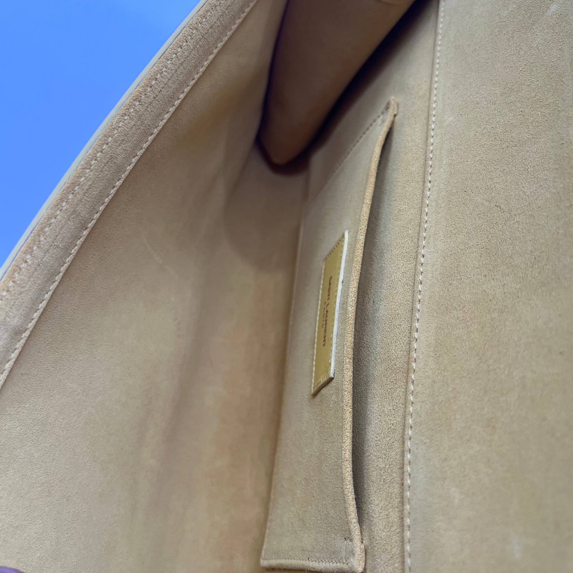 Calfskin Classic Y Ligne Clutch Soleil twins