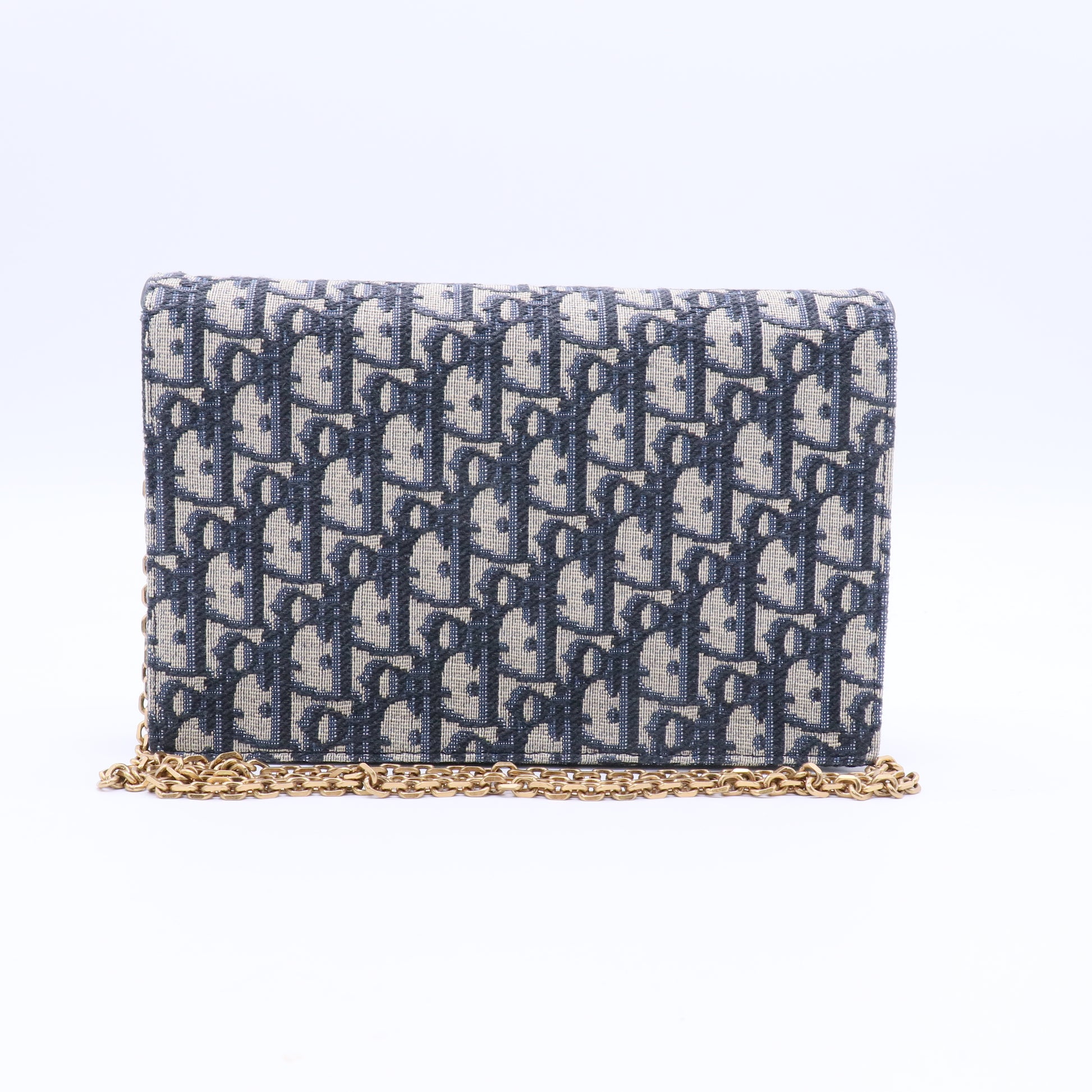 Saddle Chain Wallet Oblique Canvas Twins
