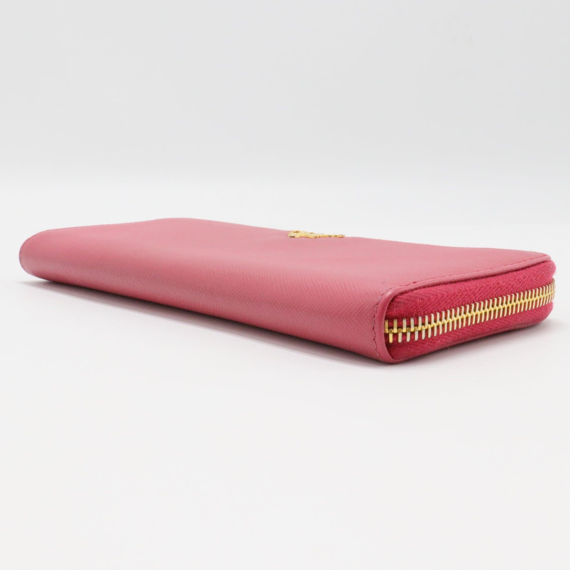 Zip Around Wallet Saffiano Leather Long