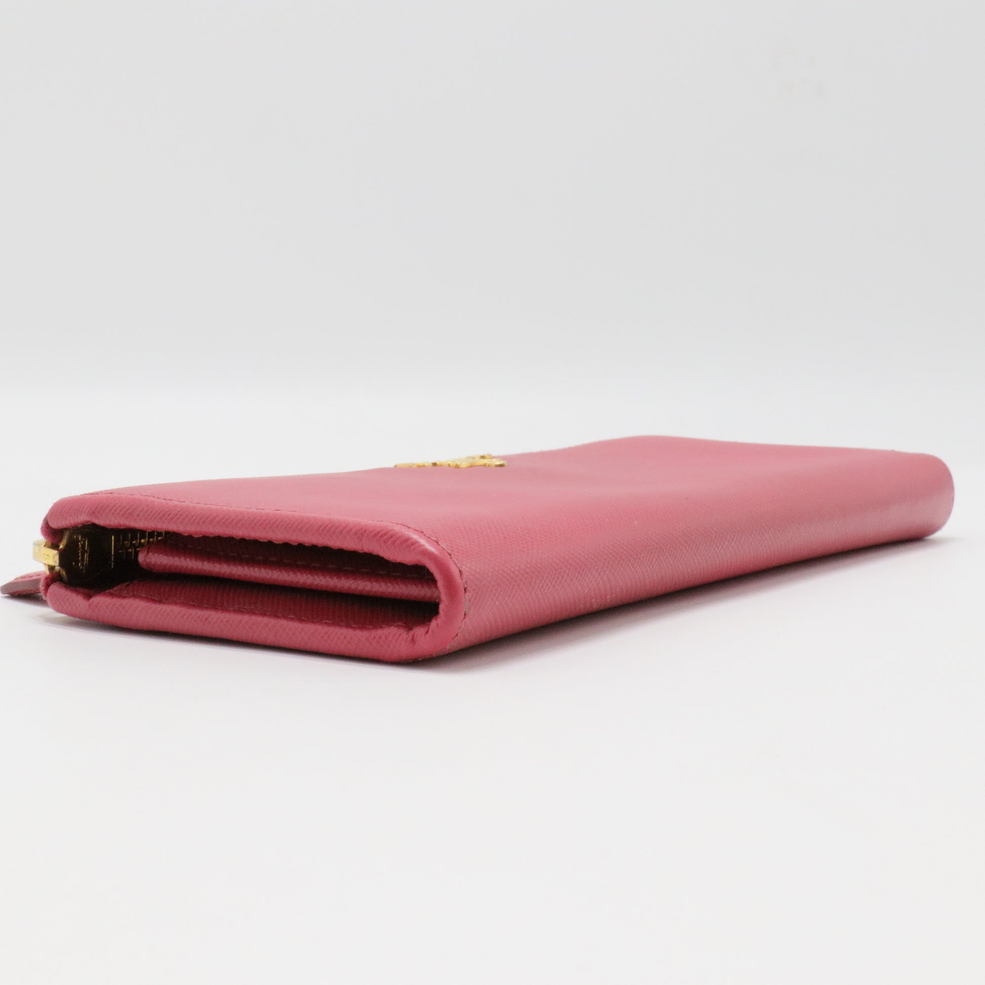 Zip Around Wallet Saffiano Leather Long