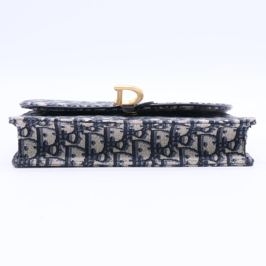 Saddle Chain Wallet Oblique Canvas Twins