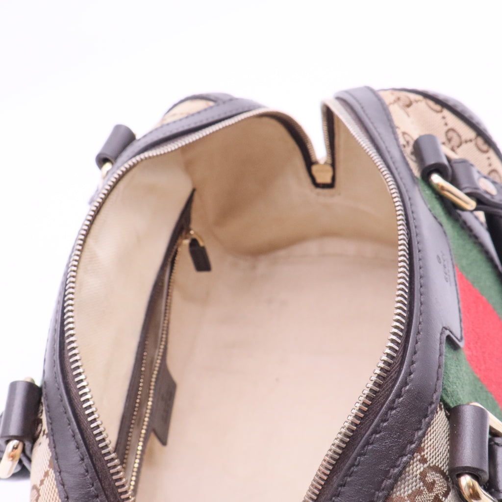 Vintage Web Boston Bag GG Canvas Small