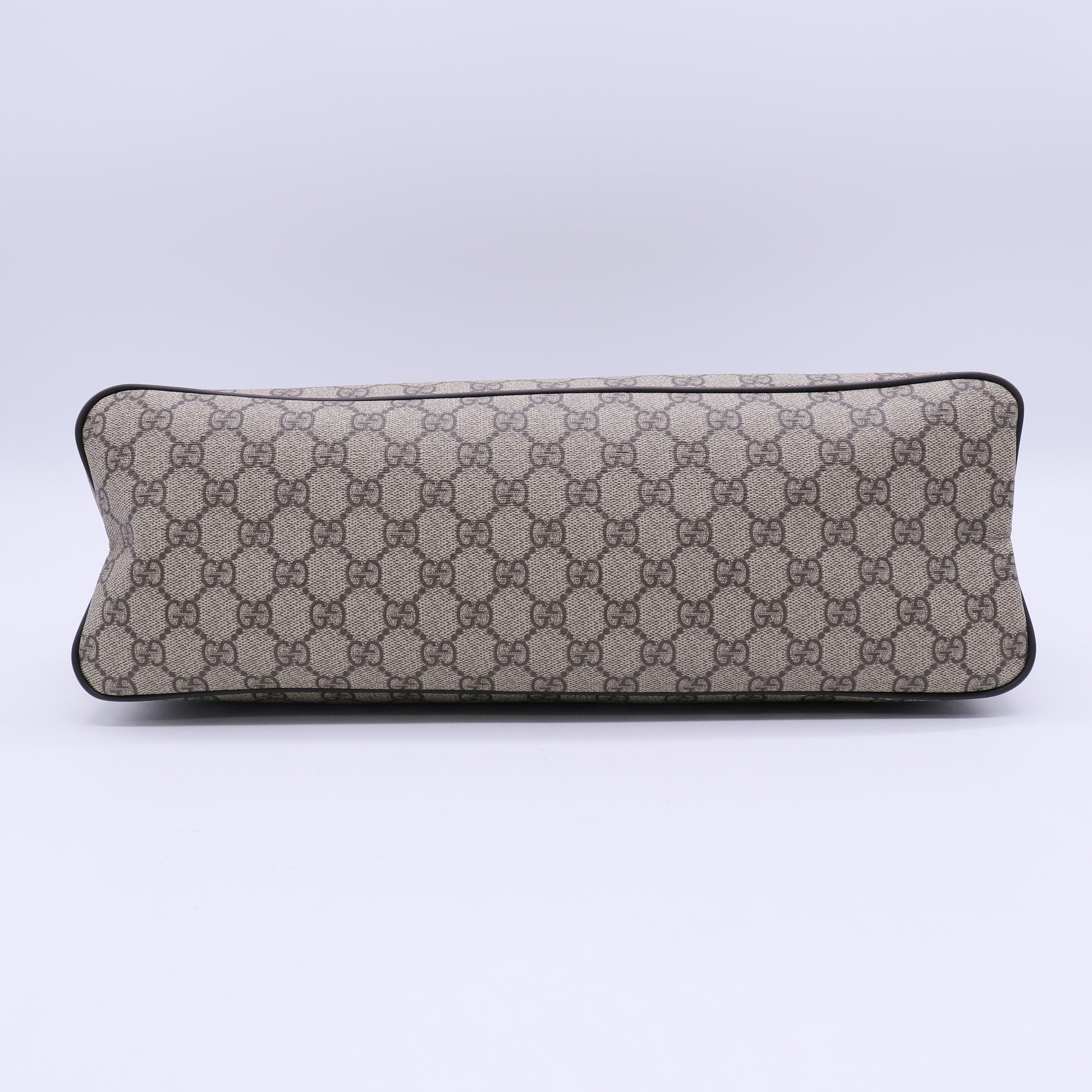 GG Supreme Monogram Medium Zippered Tote Dark Brown B20951