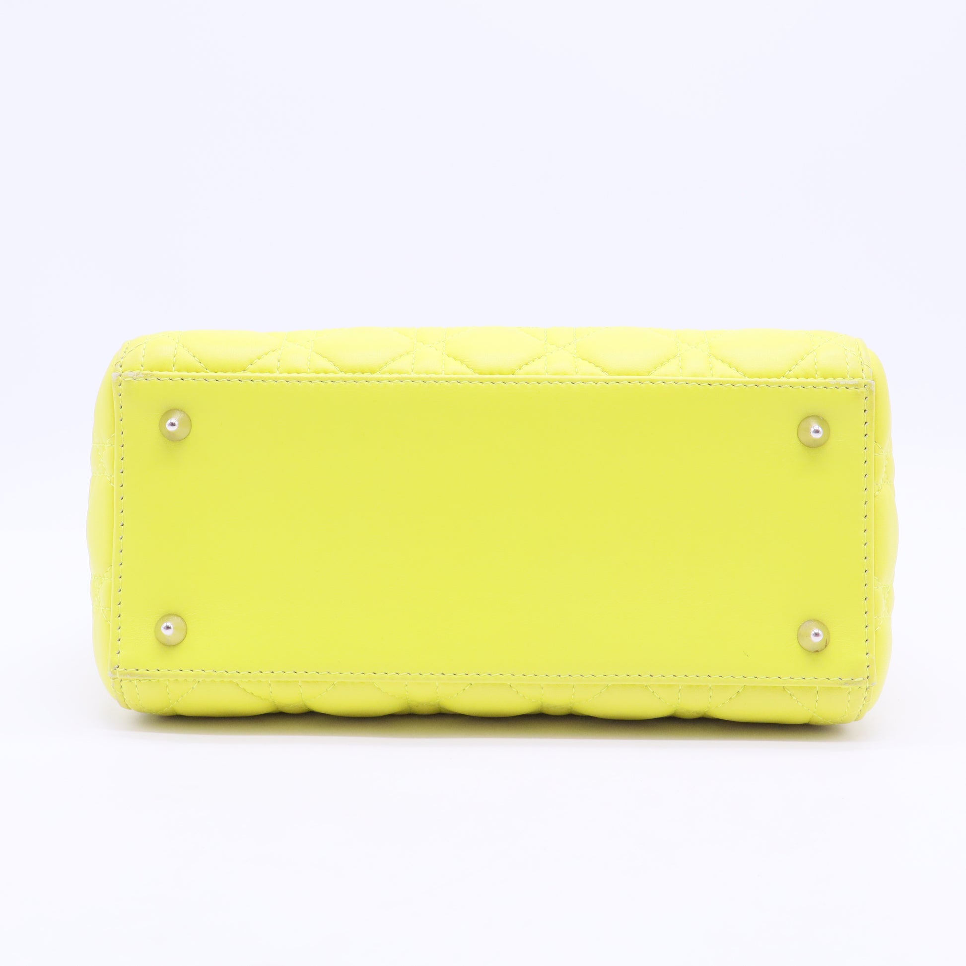Dior Lady Dior Yellow Leather Shoulder Bag J2367 twins