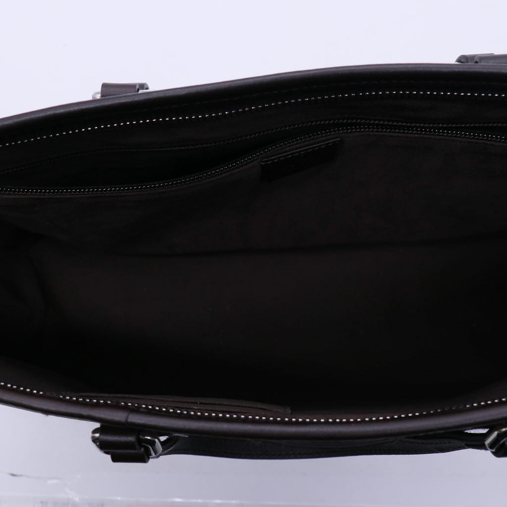 GG Supreme Monogram Medium Zippered Tote Dark Brown B20951