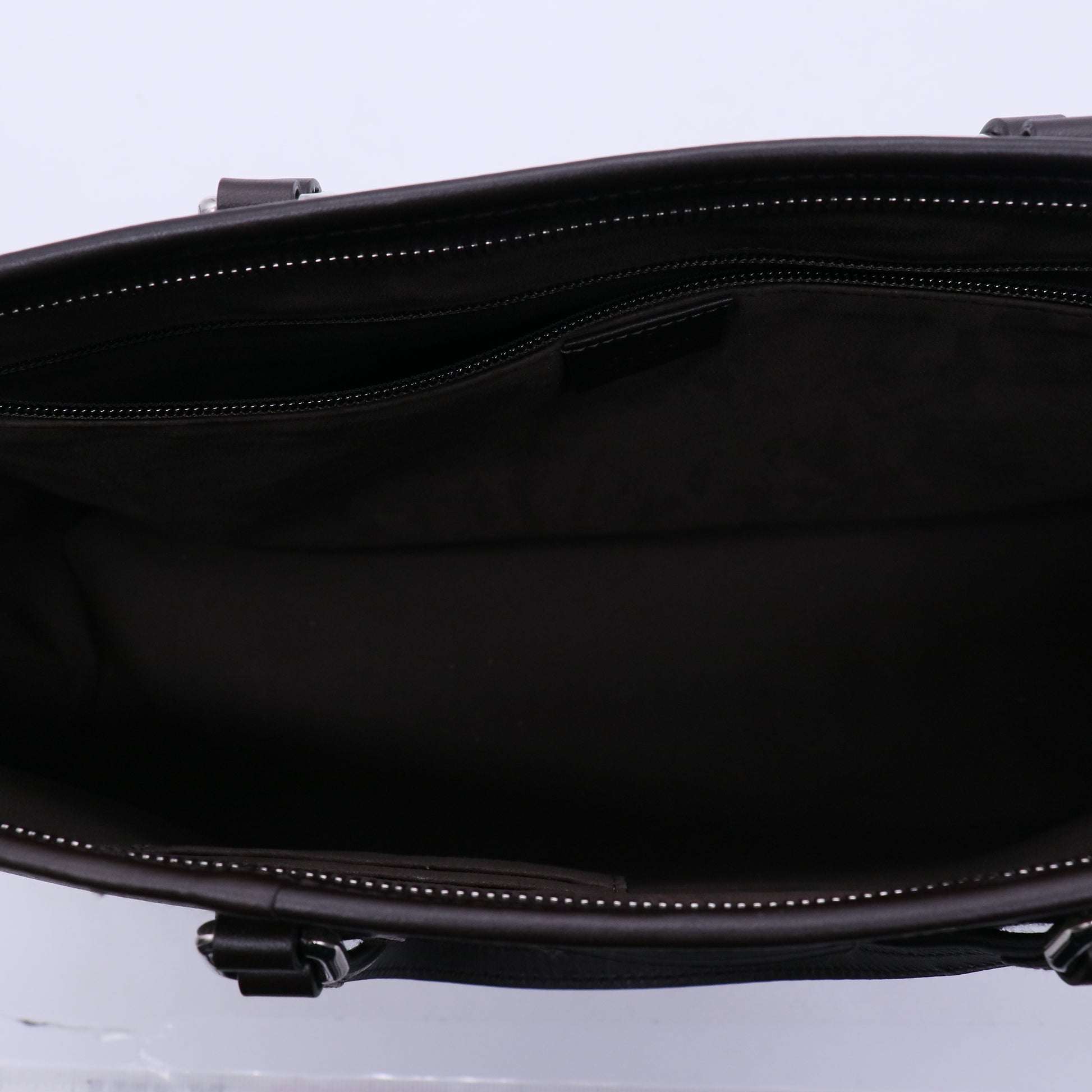 GG Supreme Monogram Medium Zippered Tote Dark Brown B20951