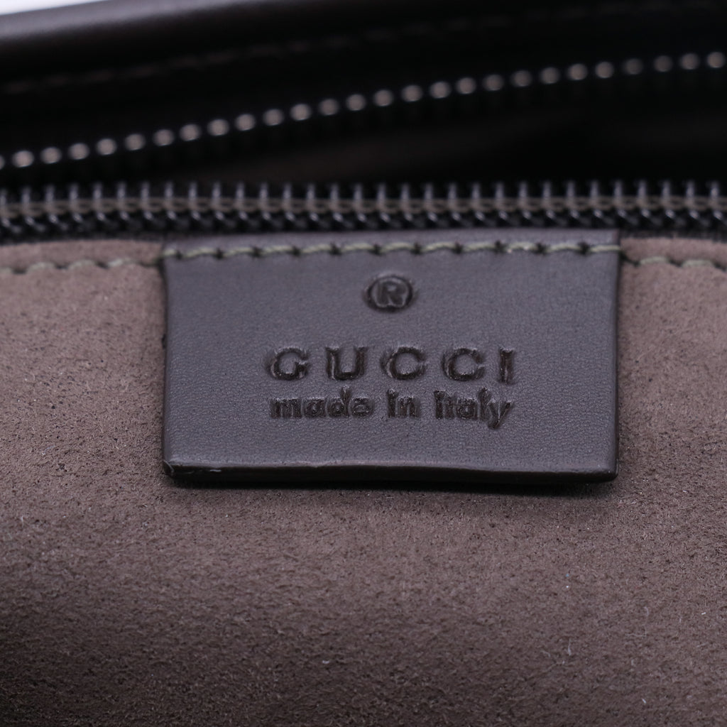 GG Supreme Monogram Medium Zippered Tote Dark Brown B20951