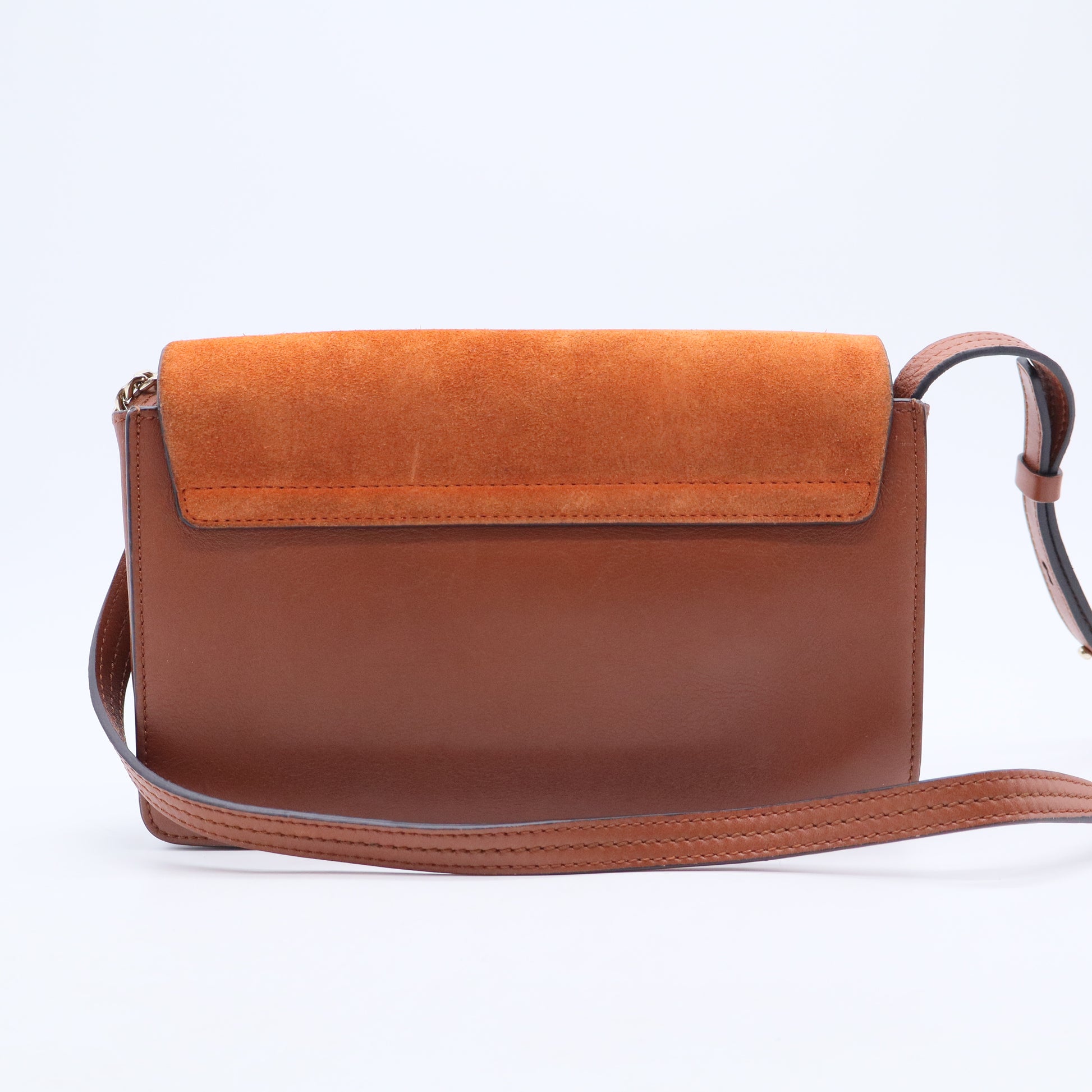 Brown Medium Calfskin and Suede Faye Crossbody B20193