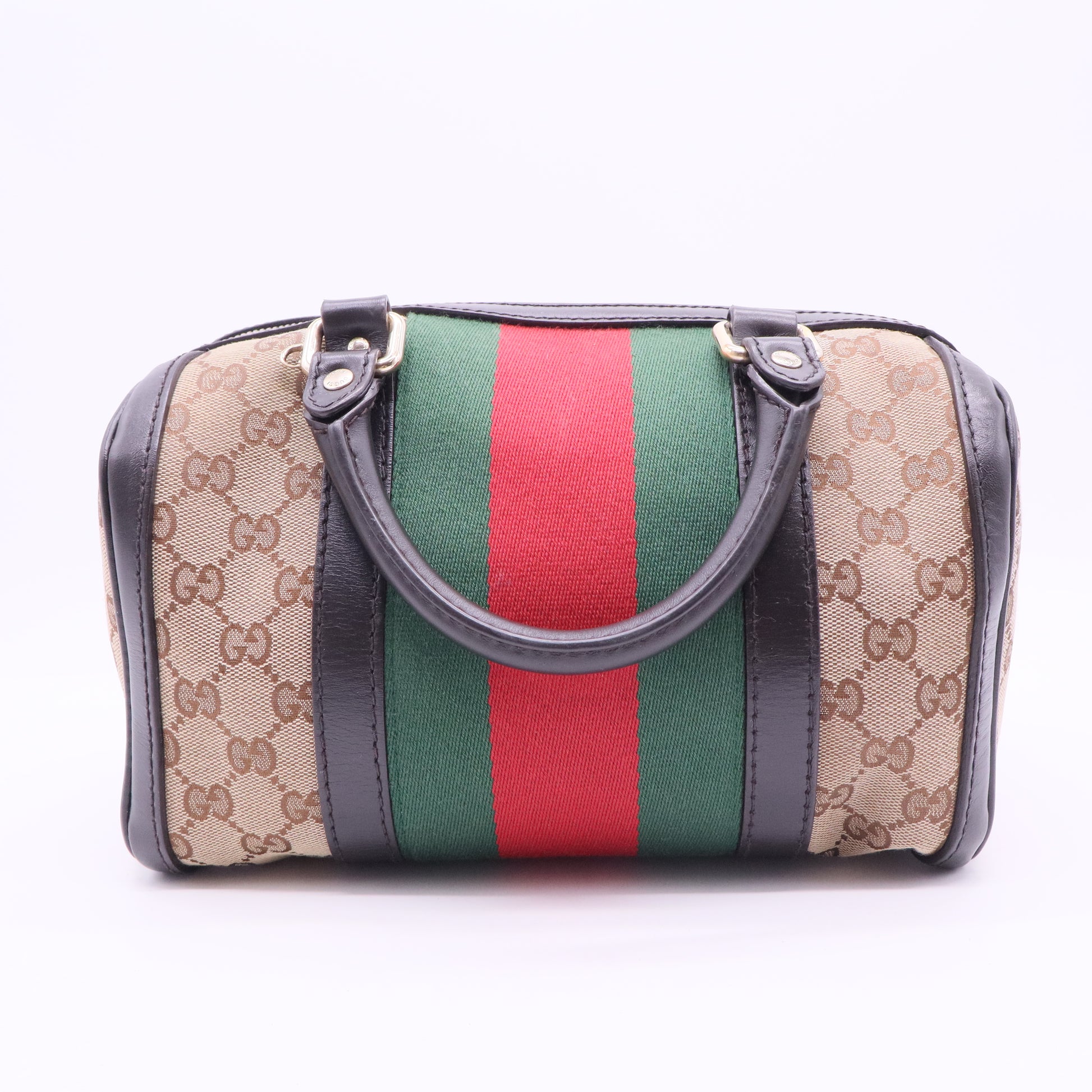 Vintage Web Boston Bag GG Canvas Small
