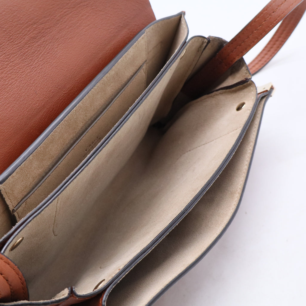 Brown Medium Calfskin and Suede Faye Crossbody B20193