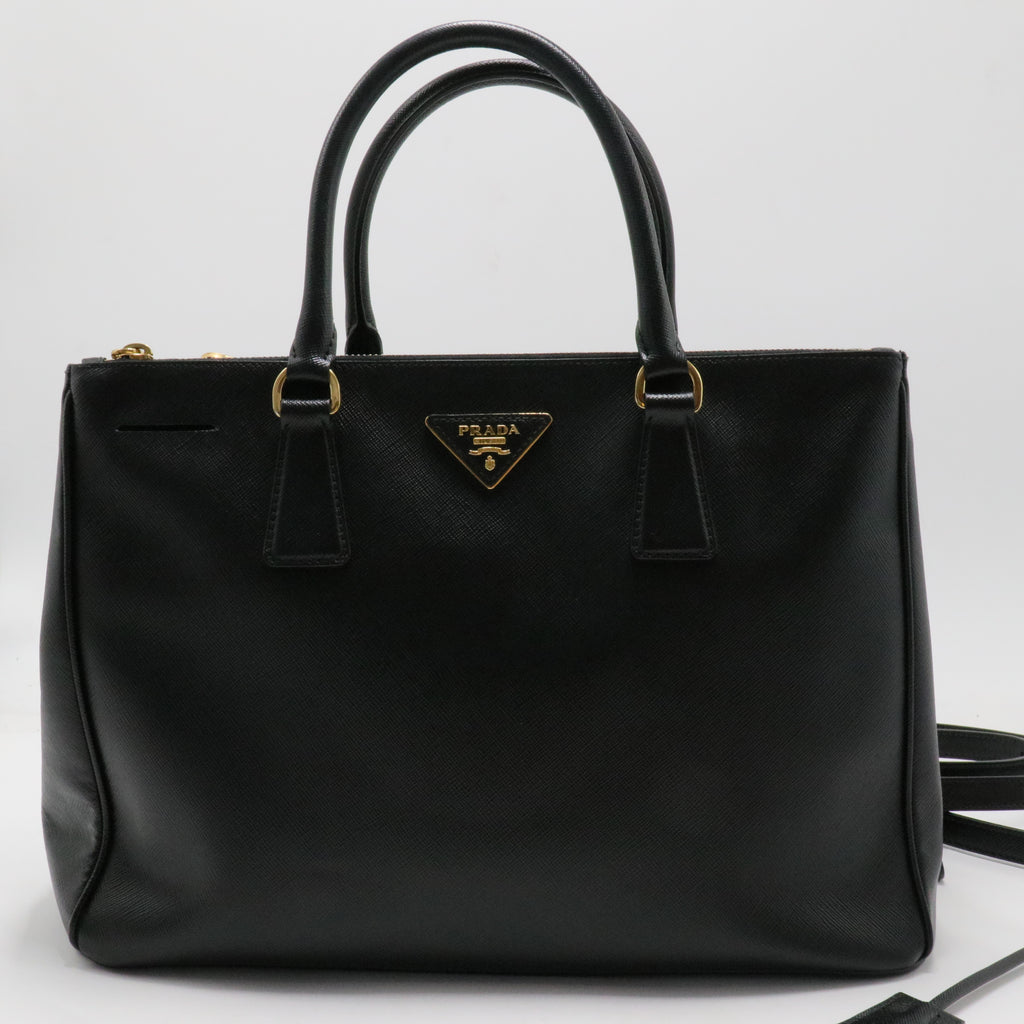 Cartera Prada Black Saffiano Lux Galleria Negro