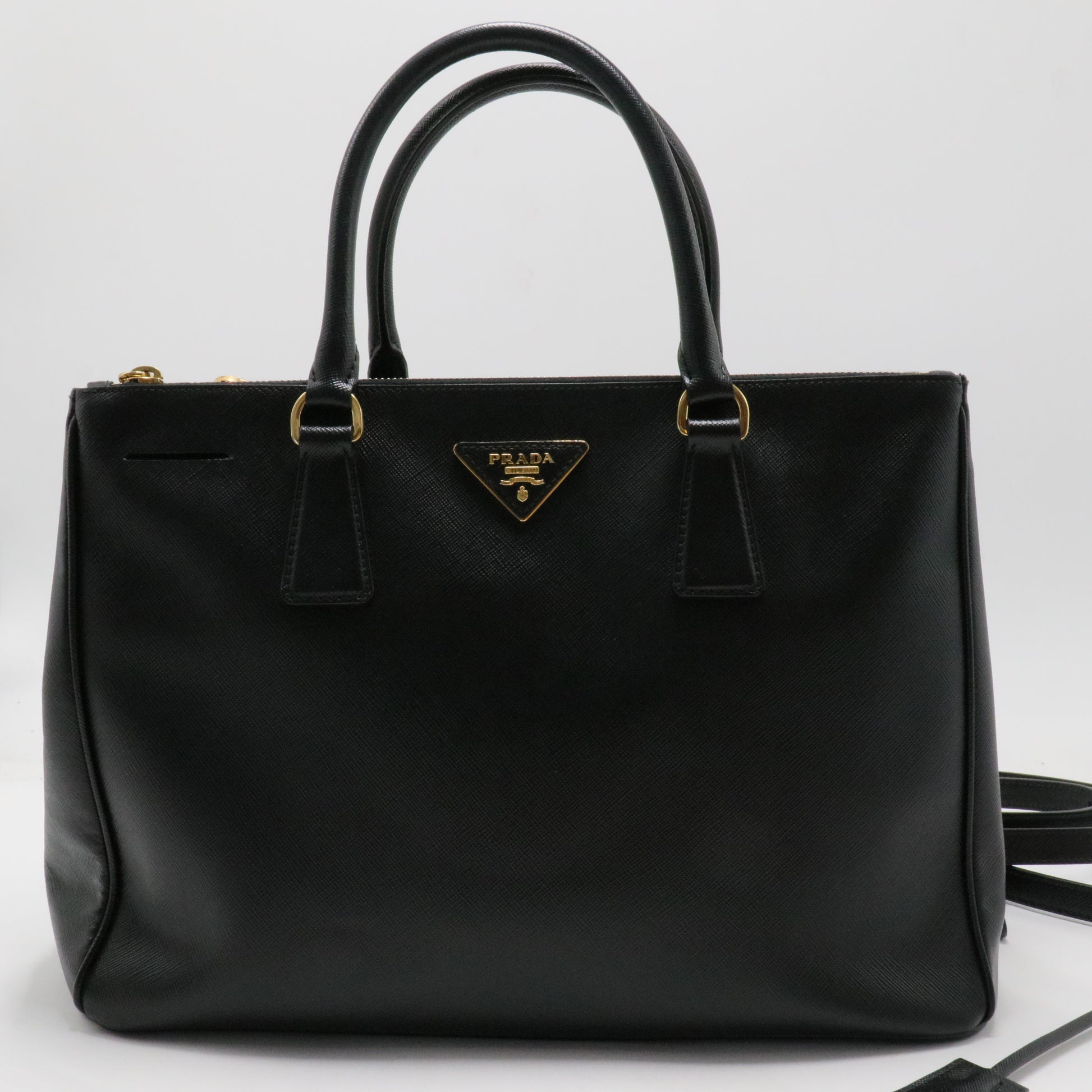 Cartera Prada Black Saffiano Lux Galleria Negro