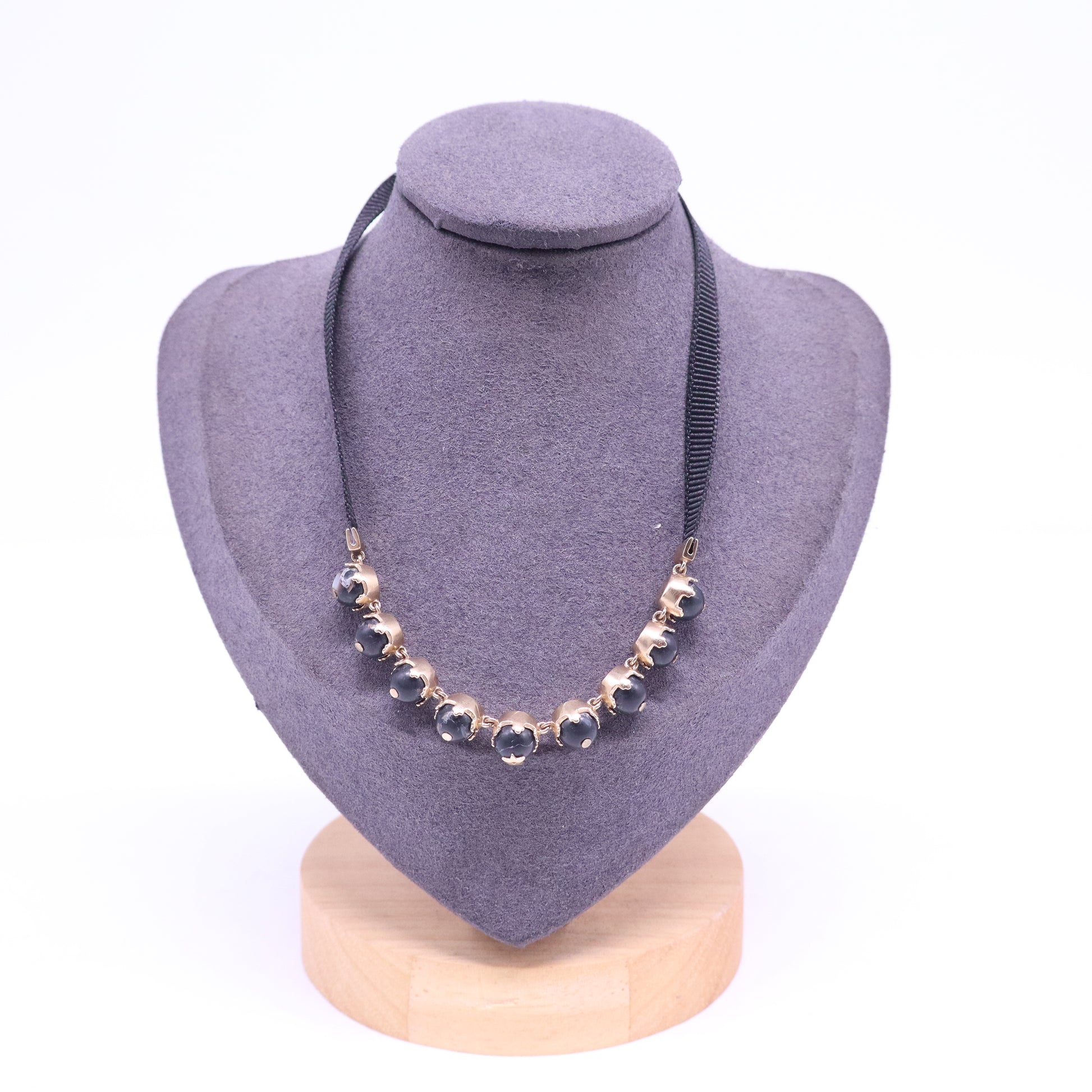 Marni Crystal and Ribbon Choker Necklace W20961