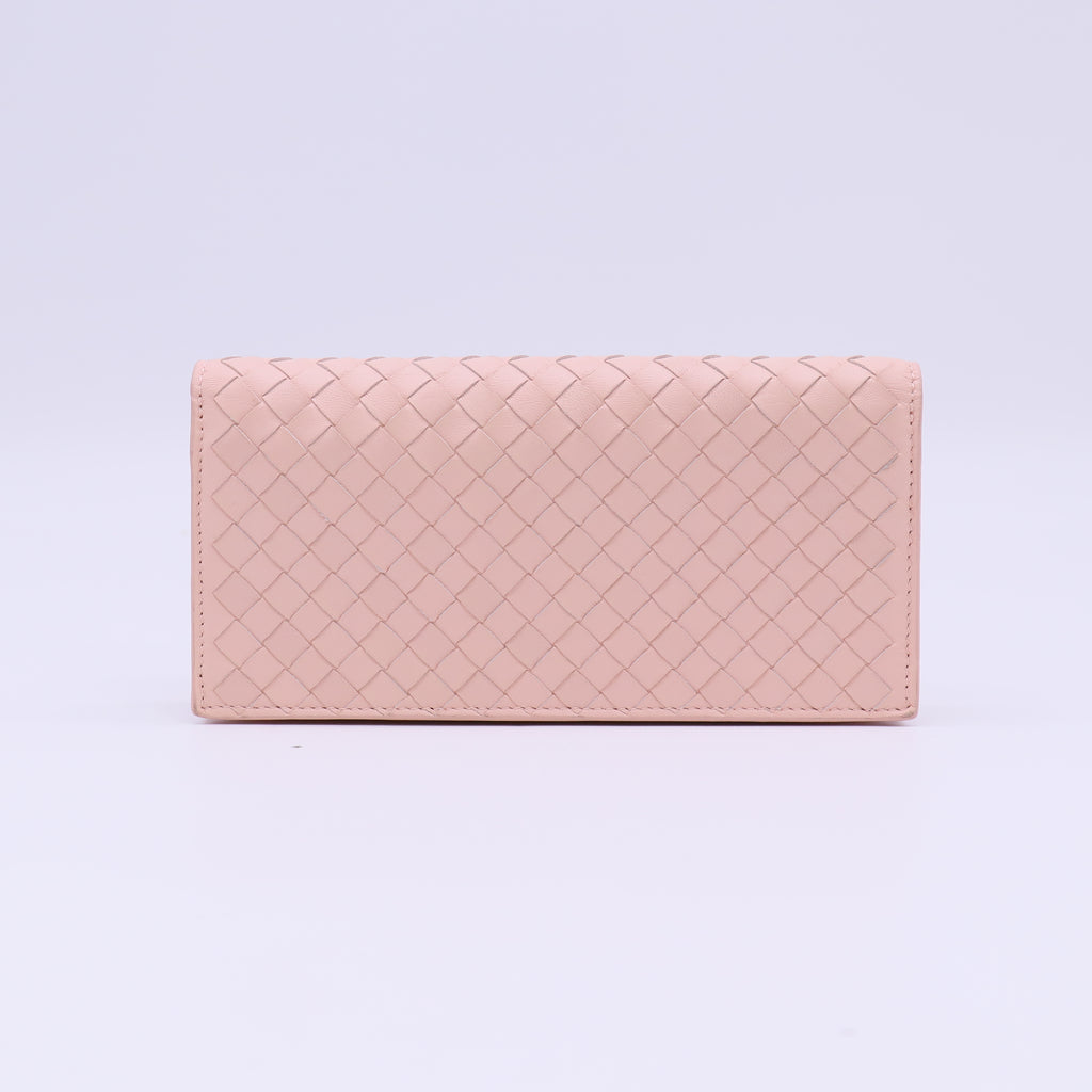 Bottega Veneta Intrecciato Long Flap Wallet W22028