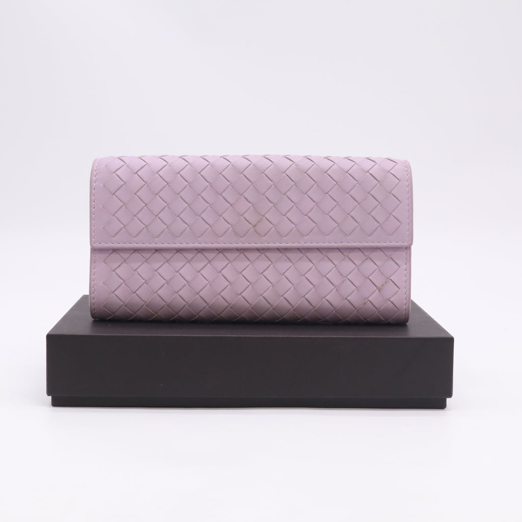 Bottega Veneta Intrecciato Nappa Leather Continental Flap Wallet W23162