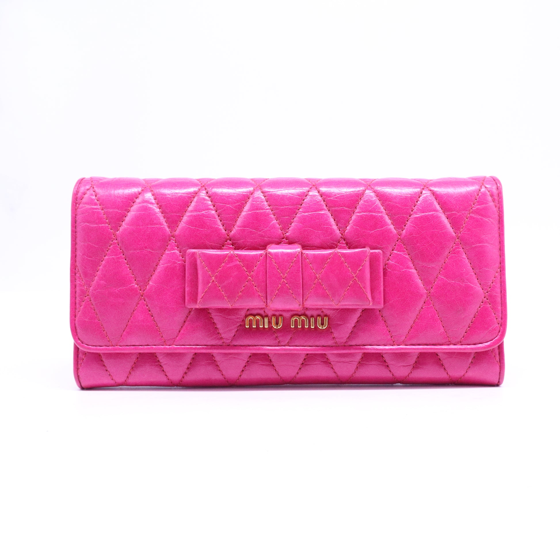 Quilted Leather Continental Flap Wallet W20896