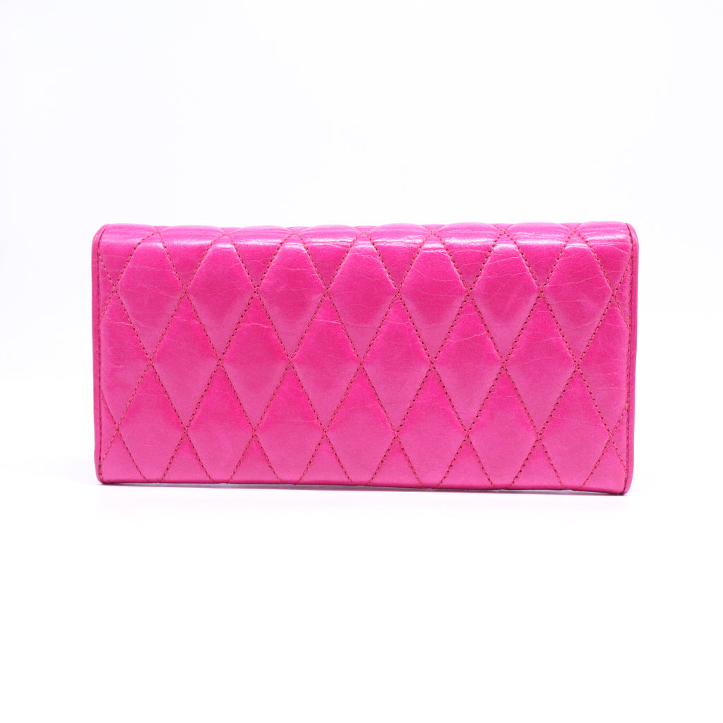 Quilted Leather Continental Flap Wallet W20896