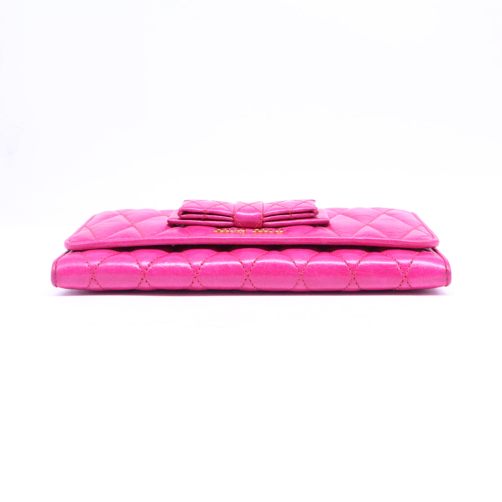 Quilted Leather Continental Flap Wallet W20896