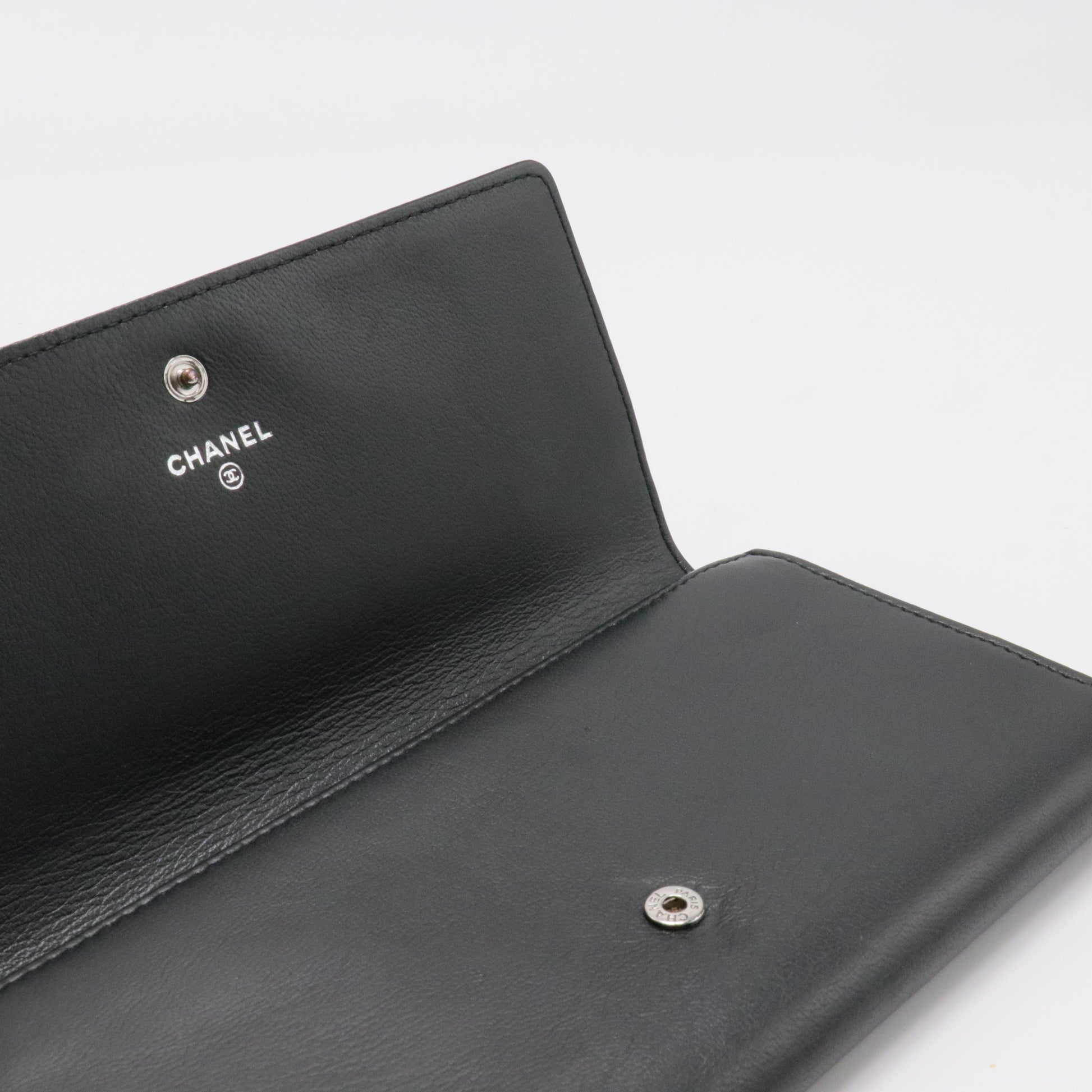 Chanel Black Studded CC Wallet
