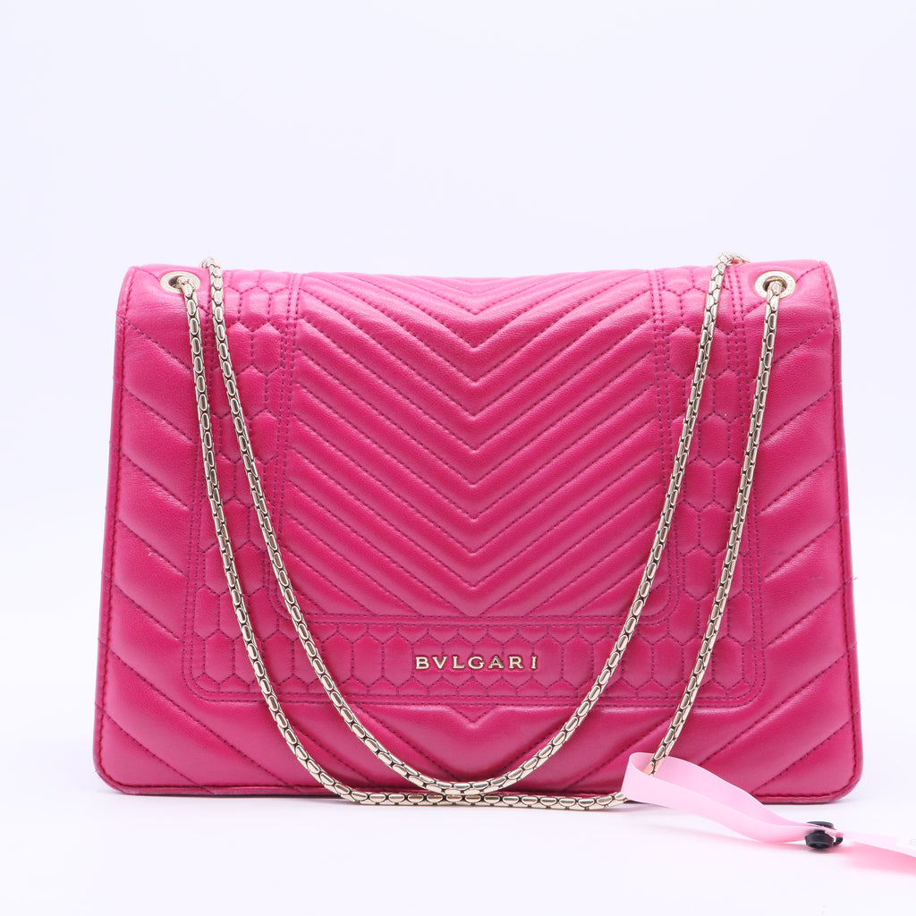 Quilted Scaglie Leather Medium Serpenti Forever Twins