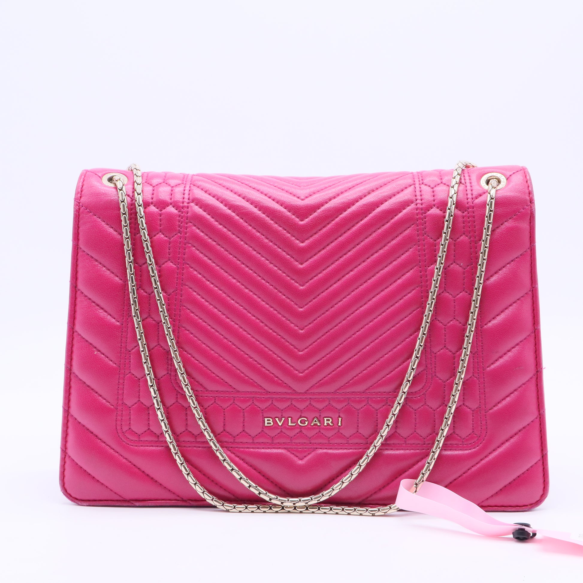 Quilted Scaglie Leather Medium Serpenti Forever Twins