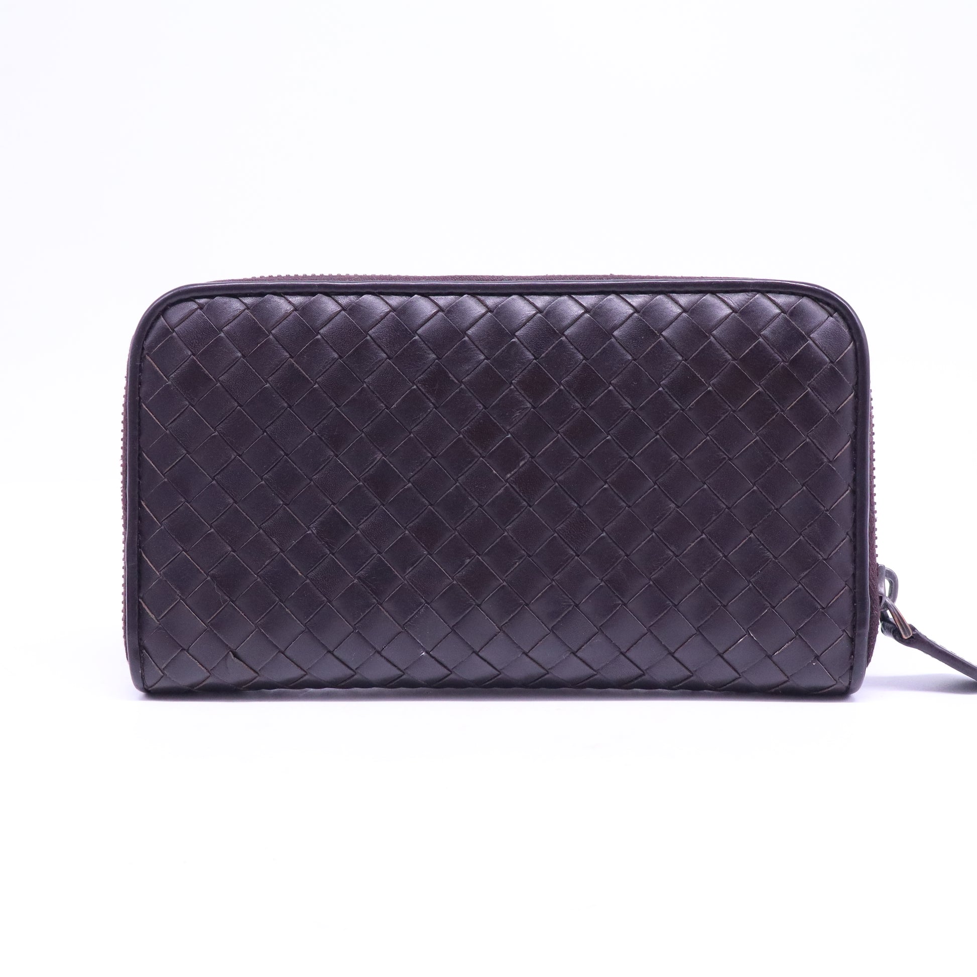Bottega Veneta Nappa Intrecciato Zip Around Wallet Aubergine W20900