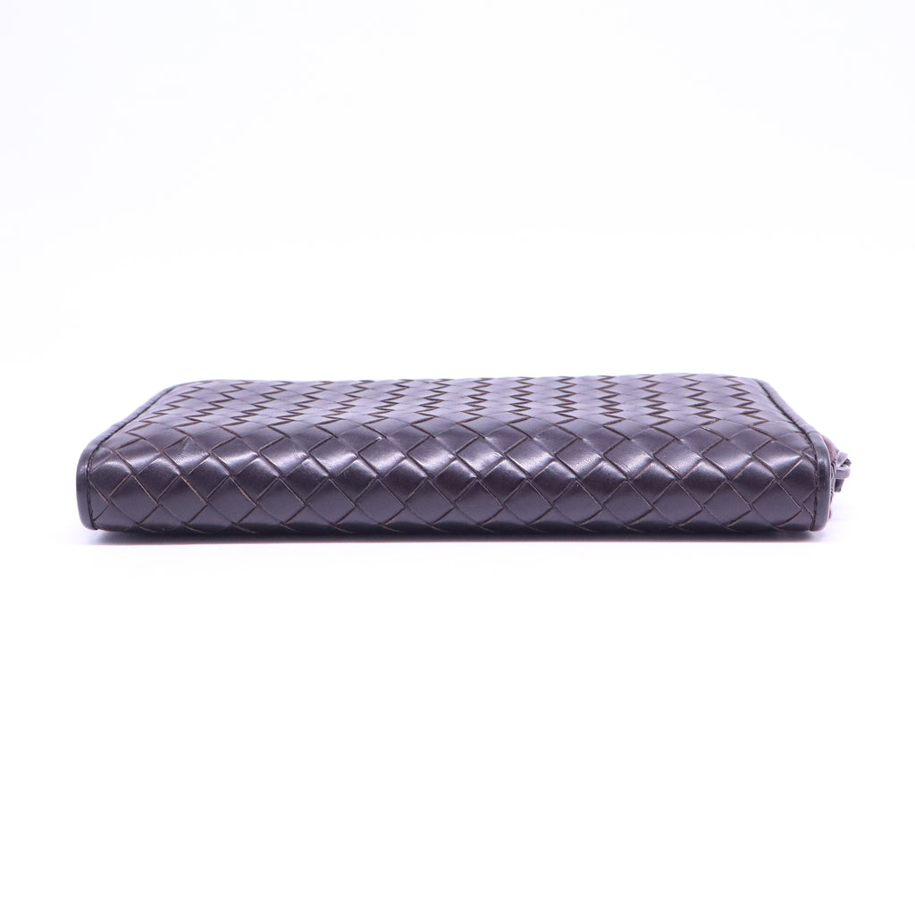 Bottega Veneta Nappa Intrecciato Zip Around Wallet Aubergine W20900