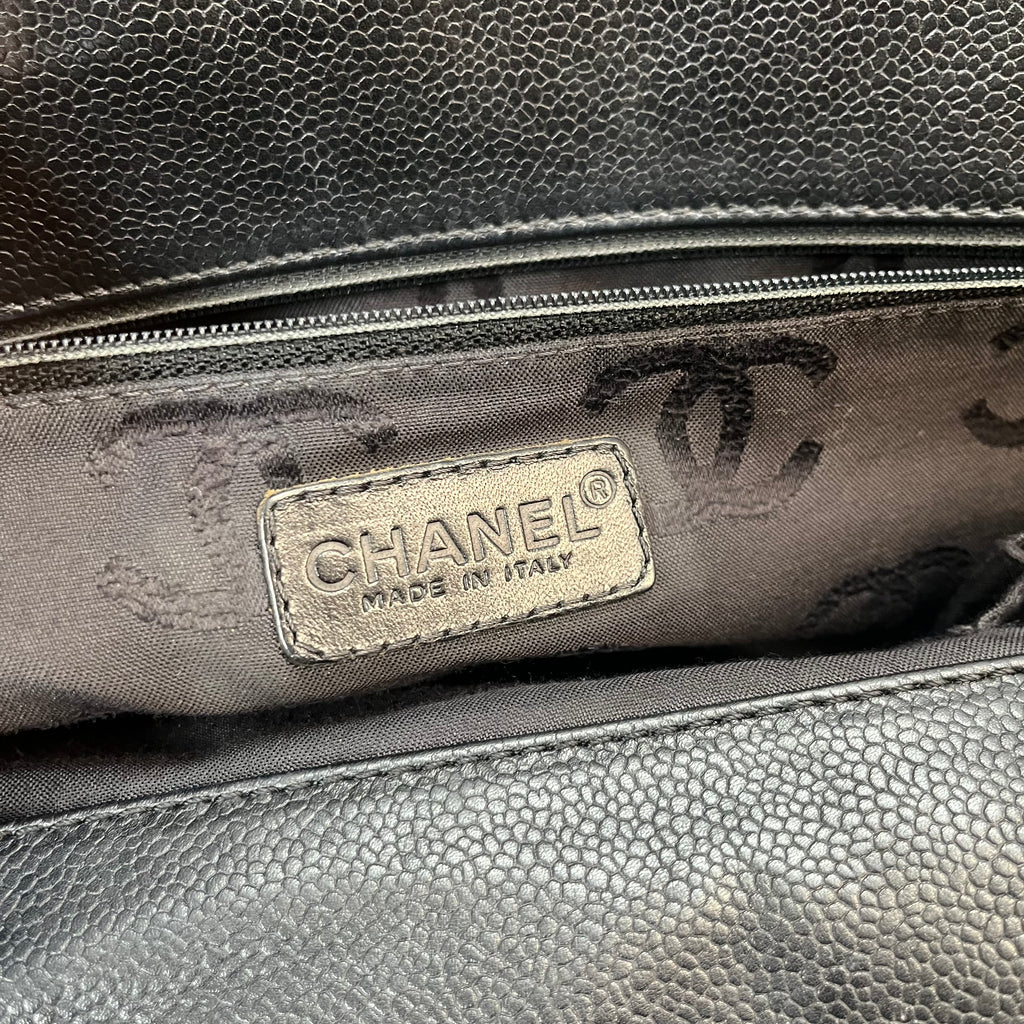 Caviar Leather Tote with Gold-Tone Hardware