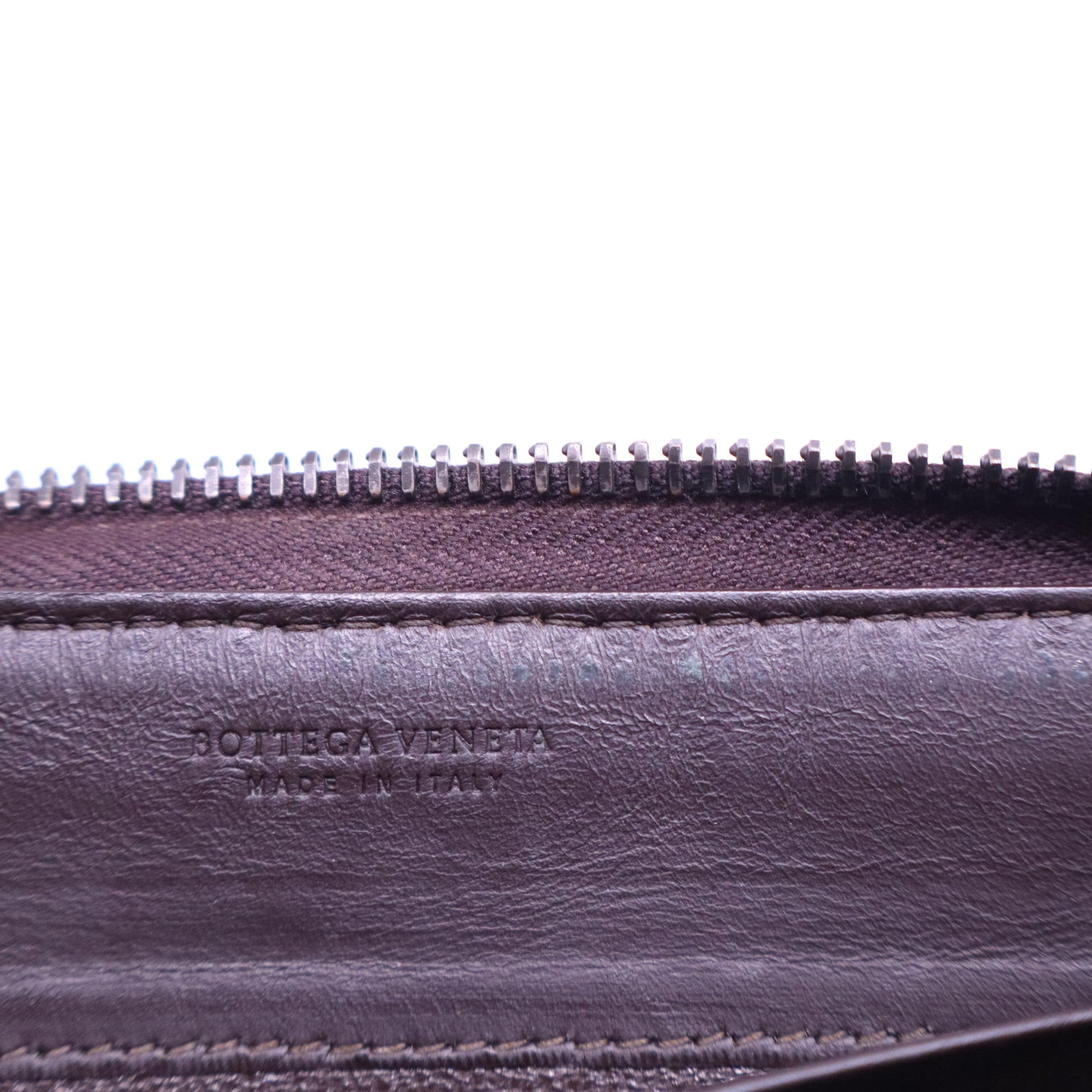Bottega Veneta Nappa Intrecciato Zip Around Wallet Aubergine W20900