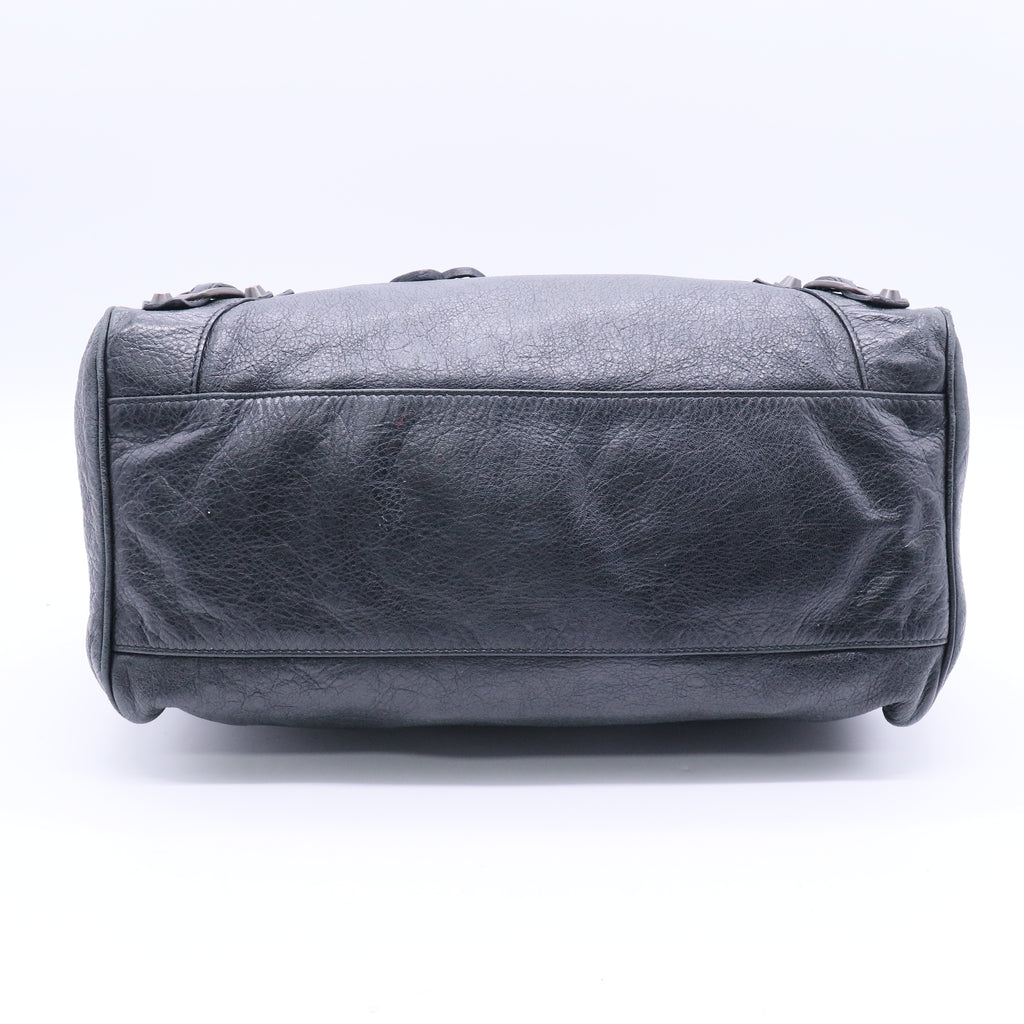 Anthracite Lambskin Leather Motorcycle Velo Bag Twins