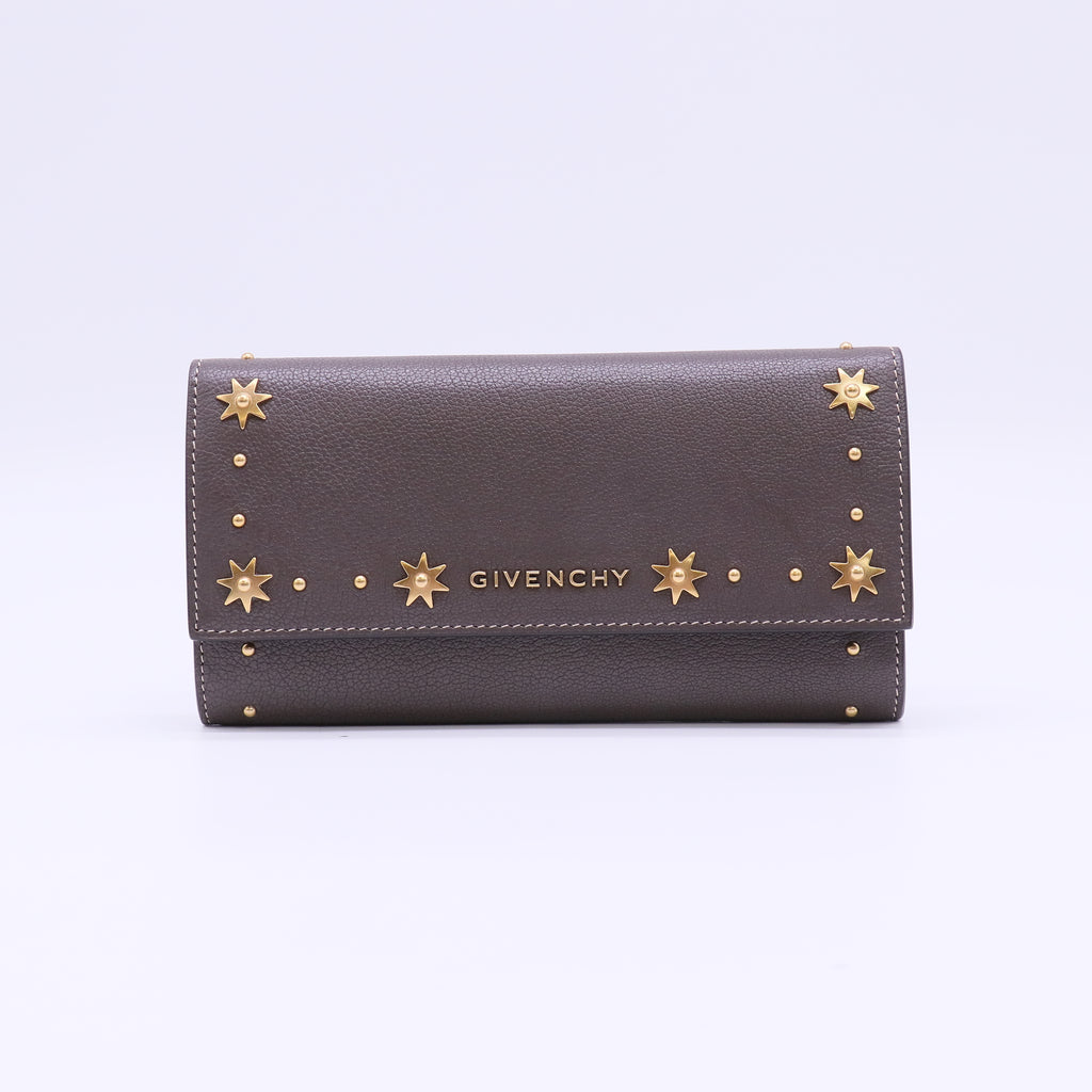 Givenchy Pandora Star Studded Leather Wallet W22117