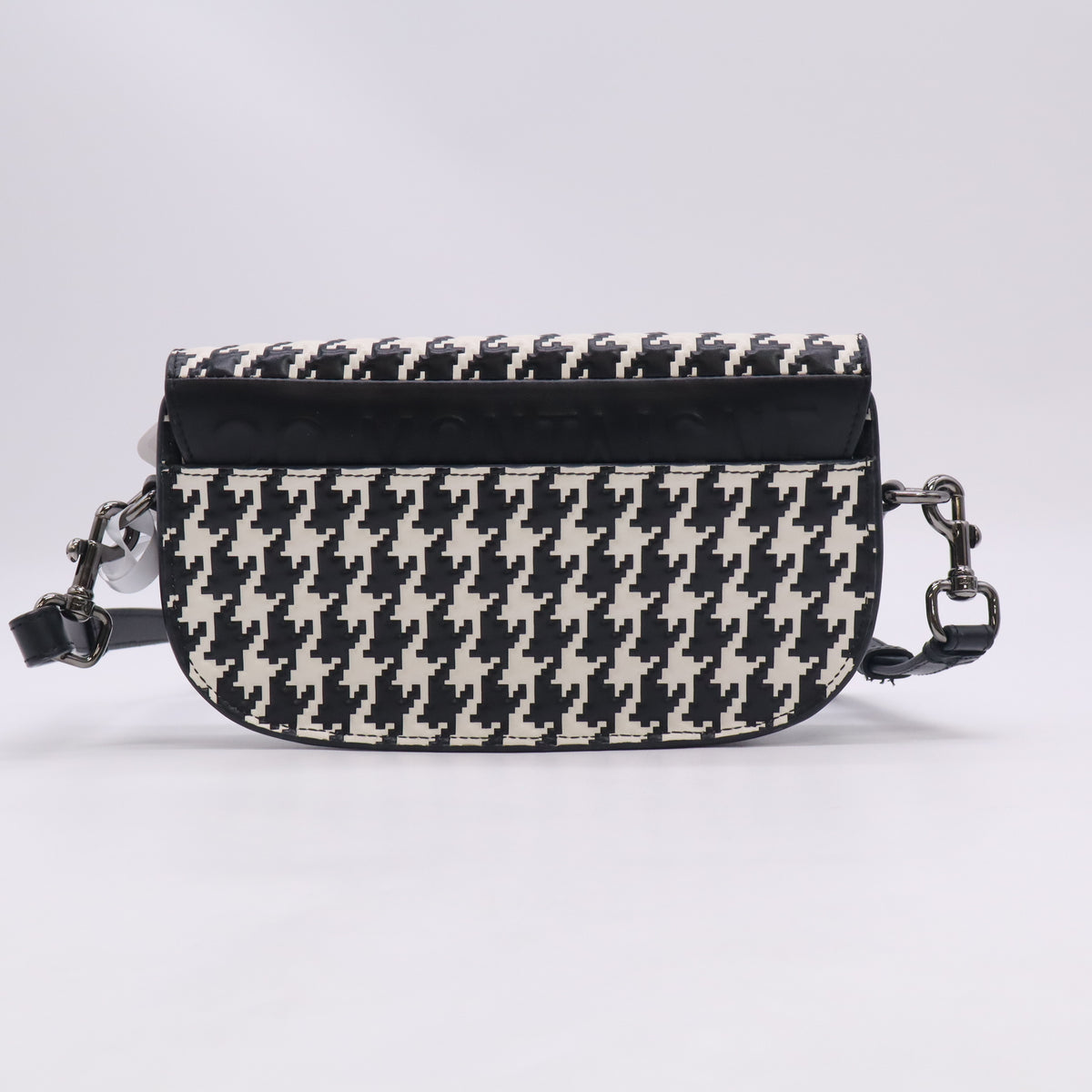 Bobby Flap Bag Houndstooth Embossed Calfskin East West B24171