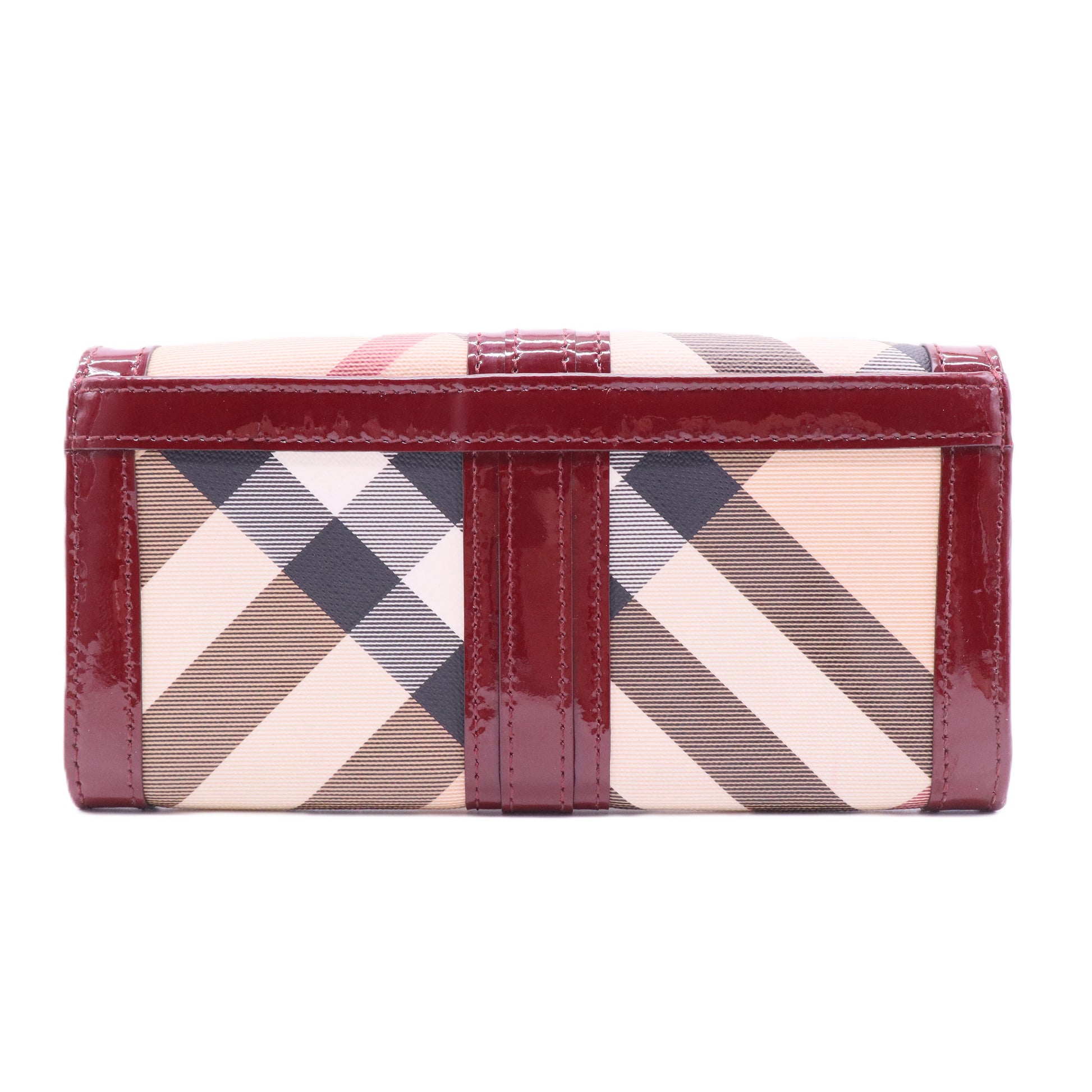 Rasberry Nova Check PVC Penrose Continental Wallet