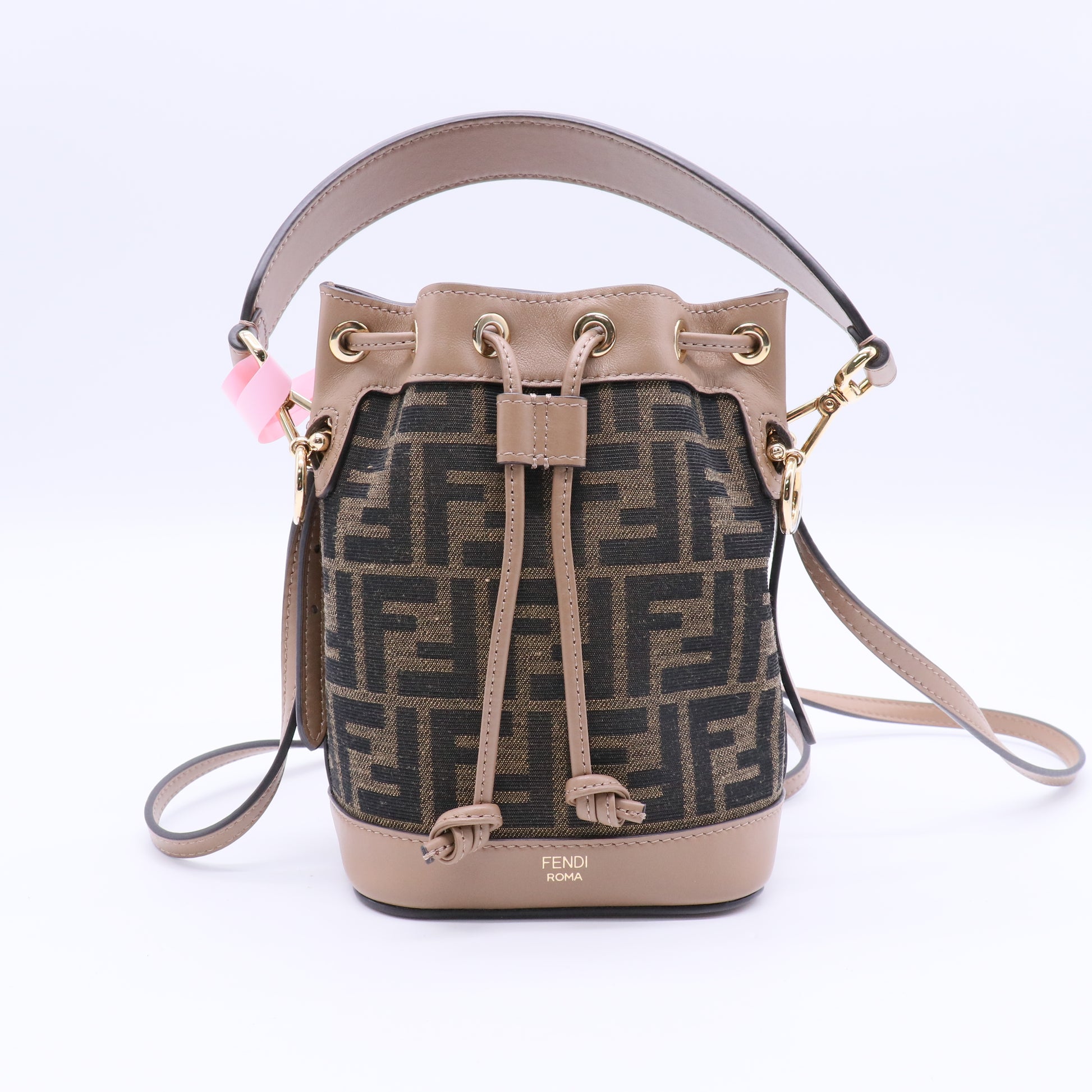 Mon Tresor Bucket Bag Zucca Embossed Leather Mini LDJ2427  Twins