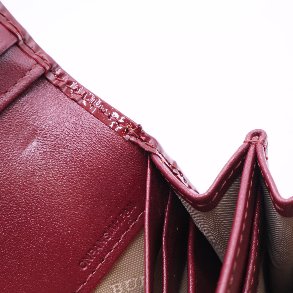 Rasberry Nova Check PVC Penrose Continental Wallet