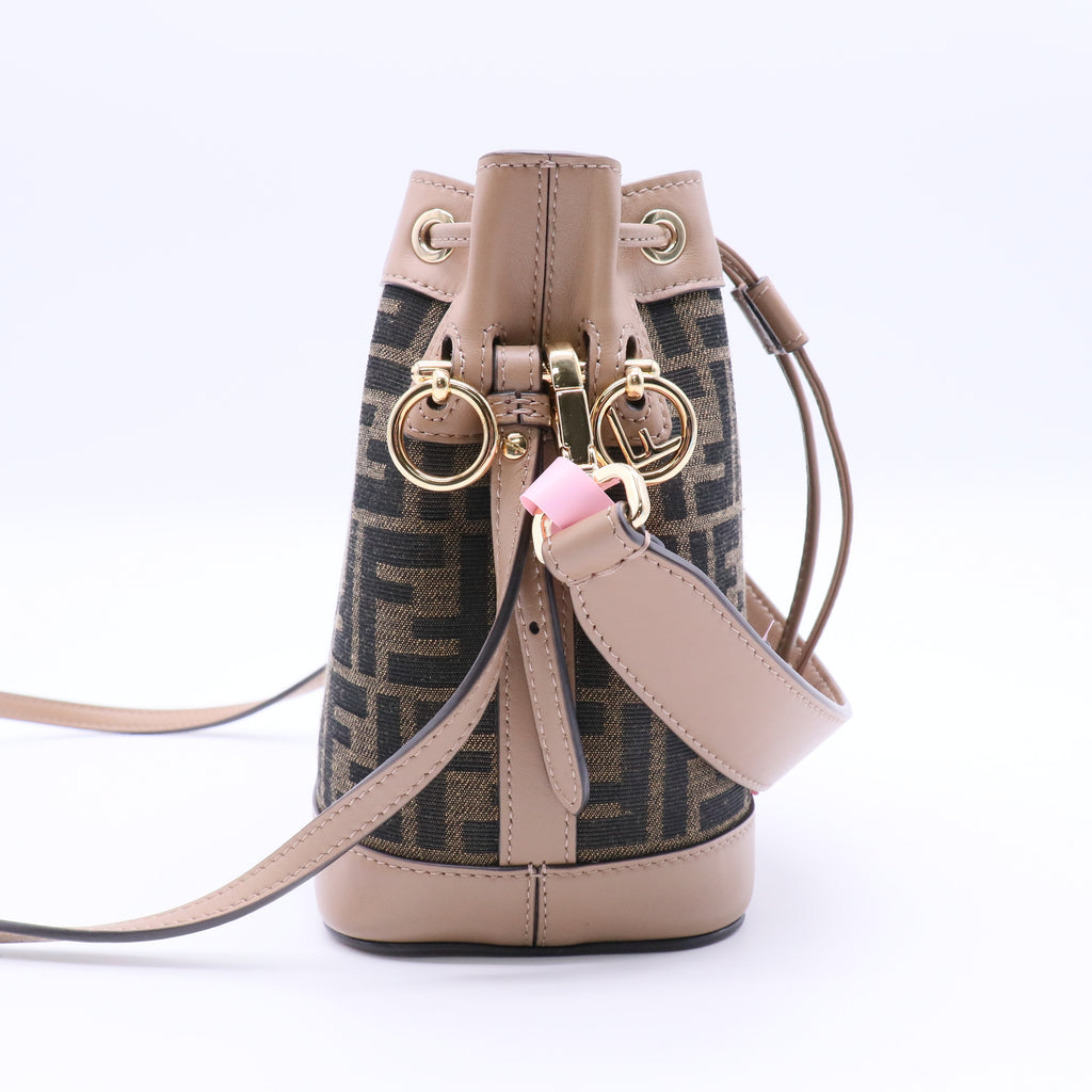 Mon Tresor Bucket Bag Zucca Embossed Leather Mini LDJ2427  Twins