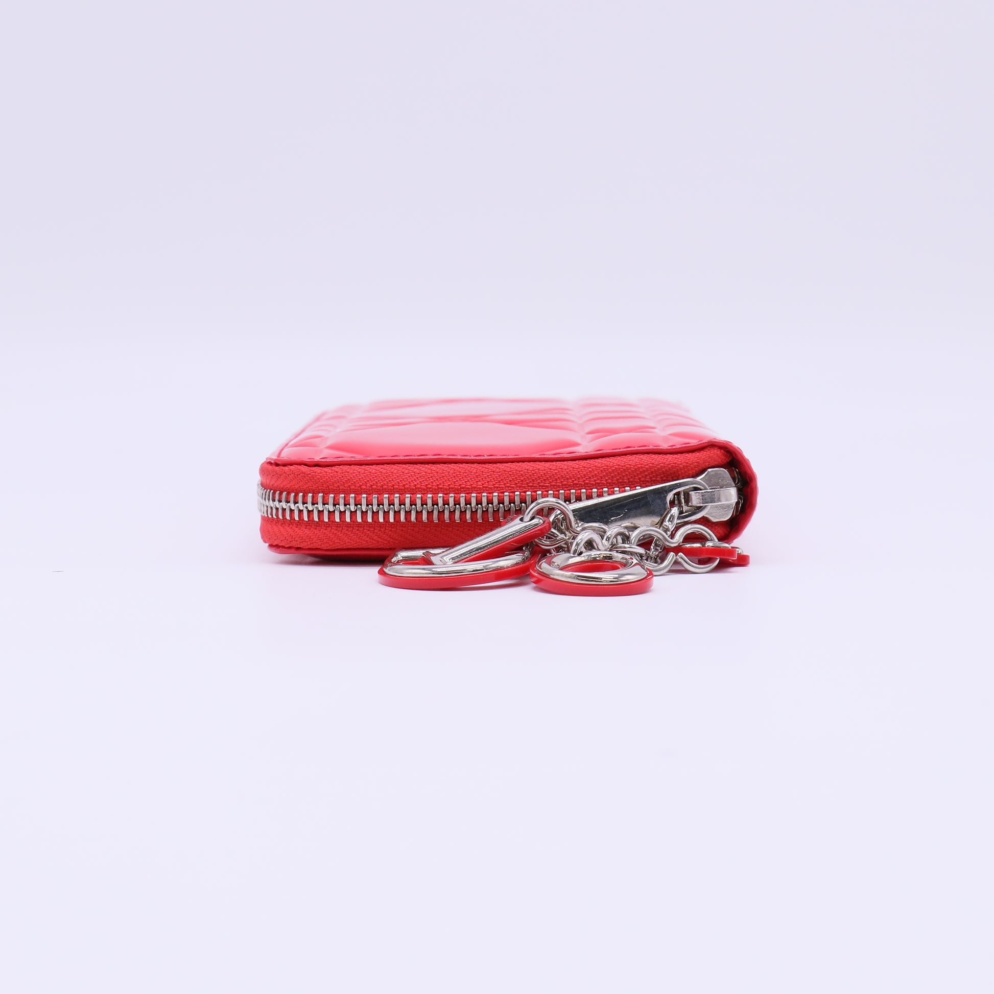 Christian Dior Lady Dior Cannage Patent Leather Voyageur Wallet W22110