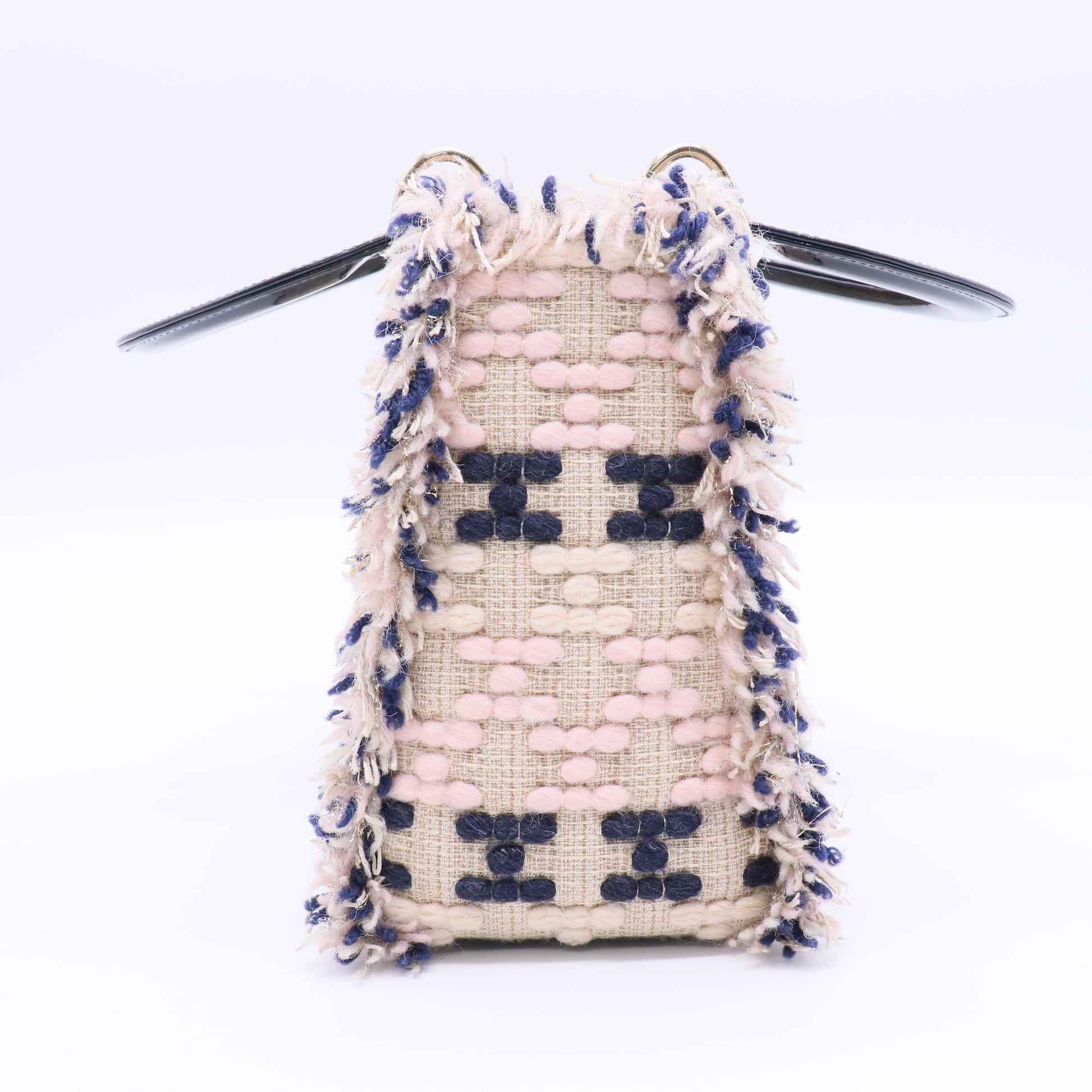 Lady Dior Bag Tweed with Patent Medium Twins