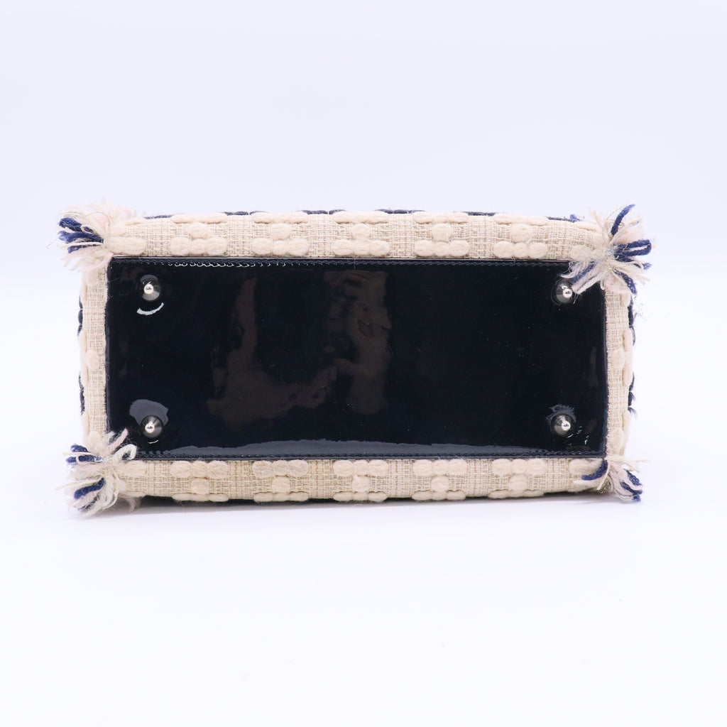 Lady Dior Bag Tweed with Patent Medium Twins