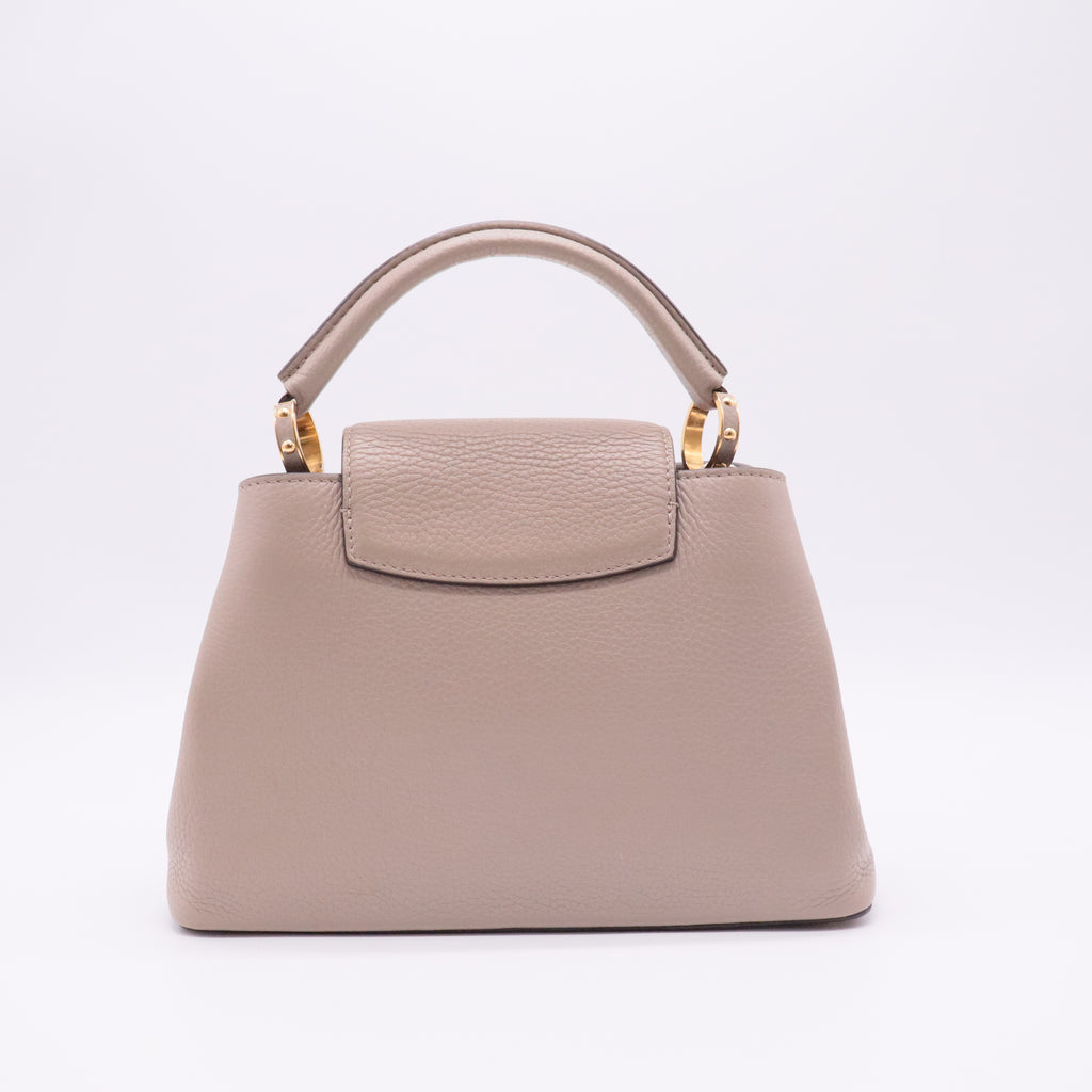 Capucines BB Pebble Taurillon with Gold Hardware twins