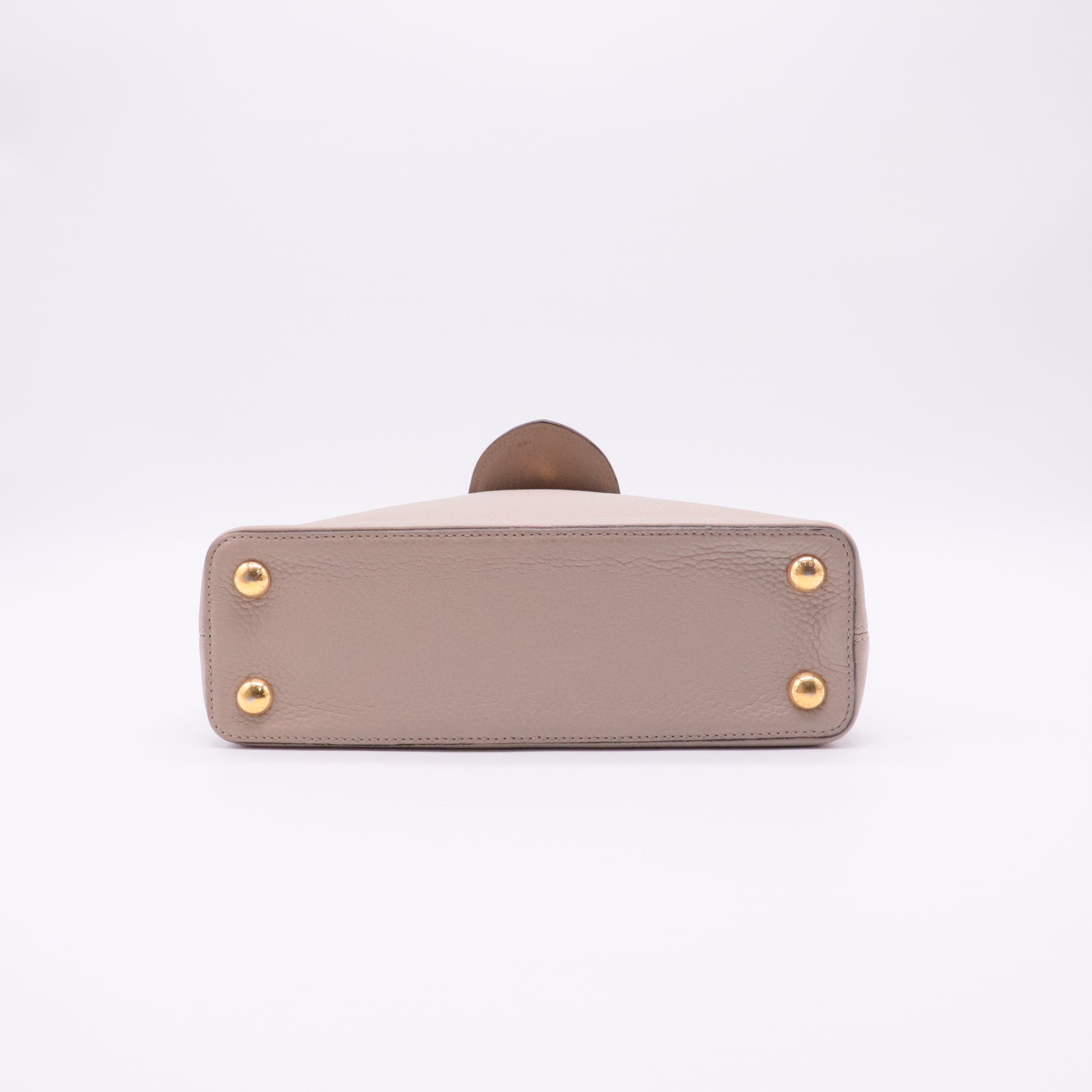 Capucines BB Pebble Taurillon with Gold Hardware twins