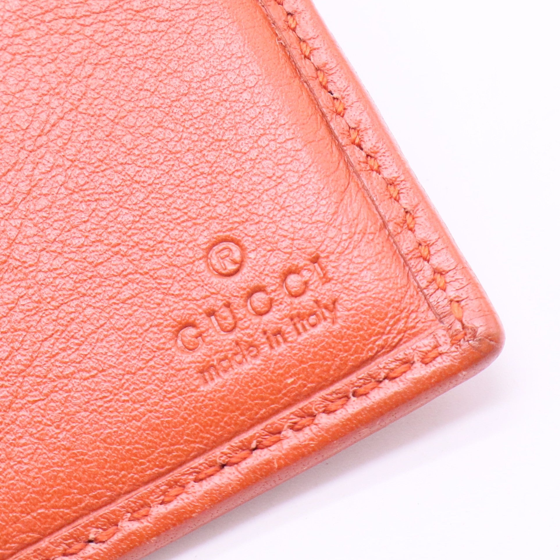 Beige/Orange GG Supreme Canvas Web Bifold Wallet