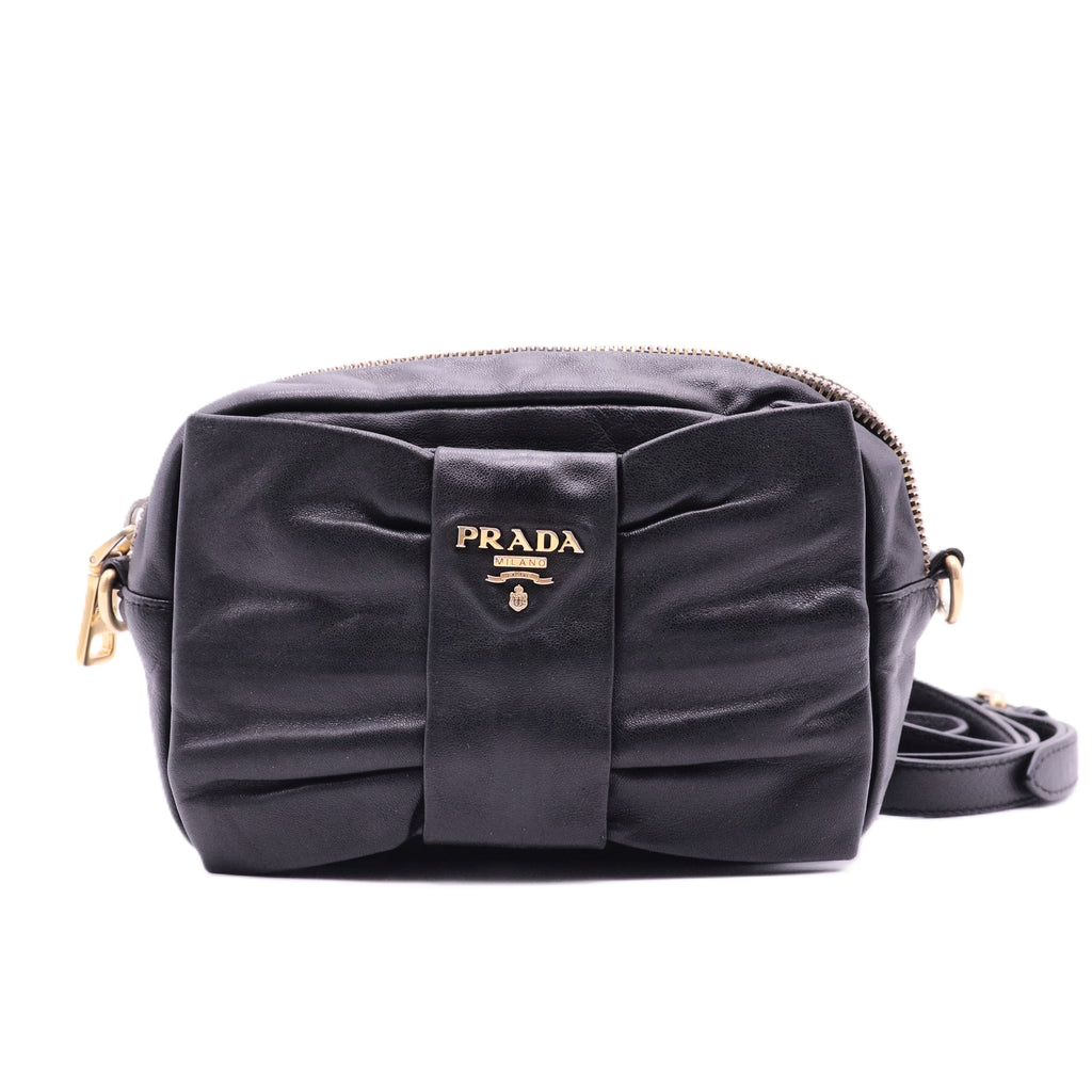 Bow Camera Crossbody Bag Tessuto Small