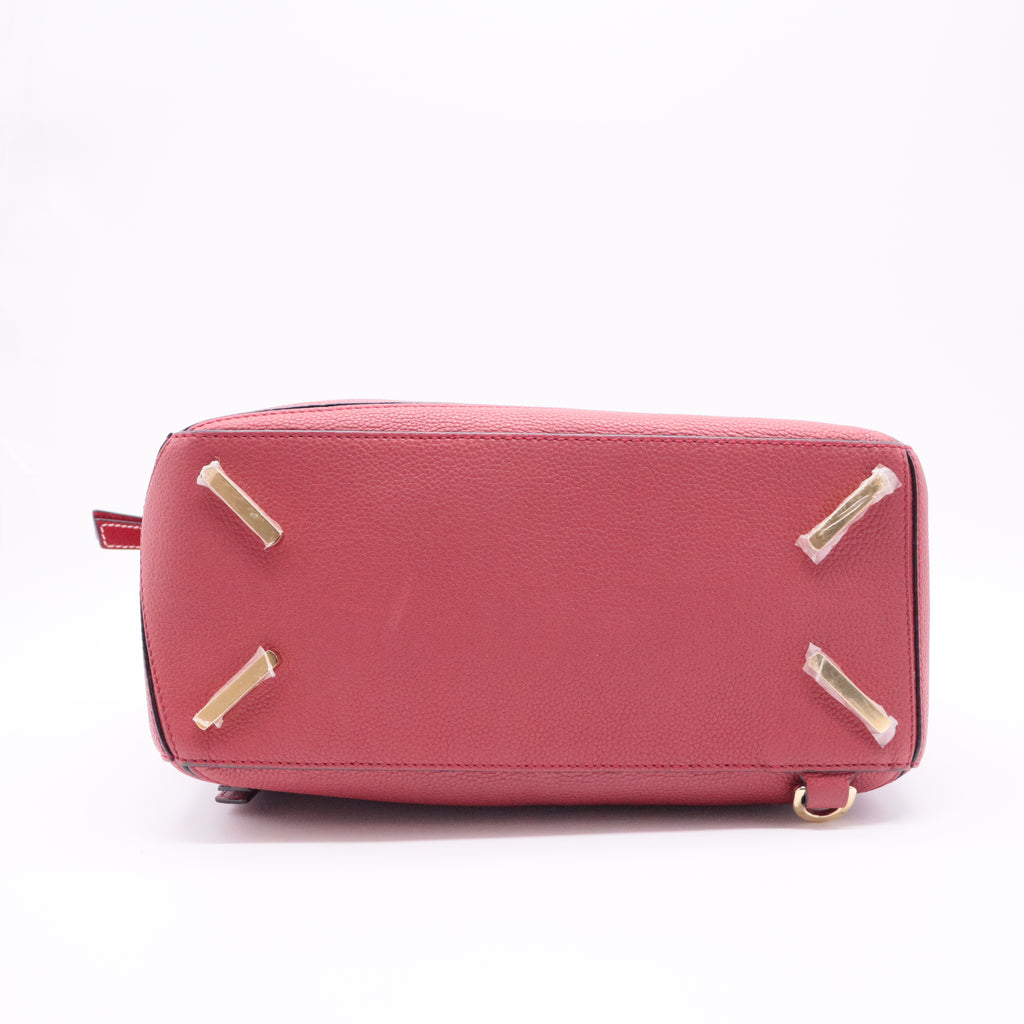 Calfskin Medium Puzzle Bag Wine With Gold Hardware twins